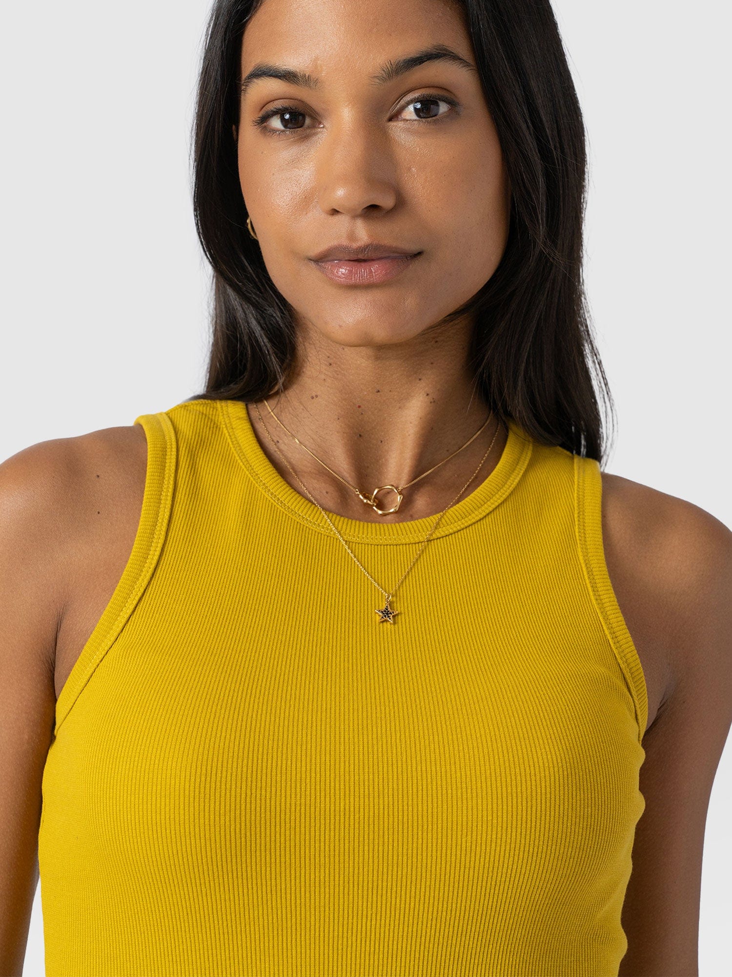 Nova Racer Vest - Mustard - Women's Vests | Saint + Sofia® UK