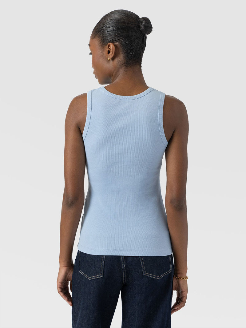 Nova Racer Vest - Powder Blue - Women's T-shirts | Saint + Sofia® UK