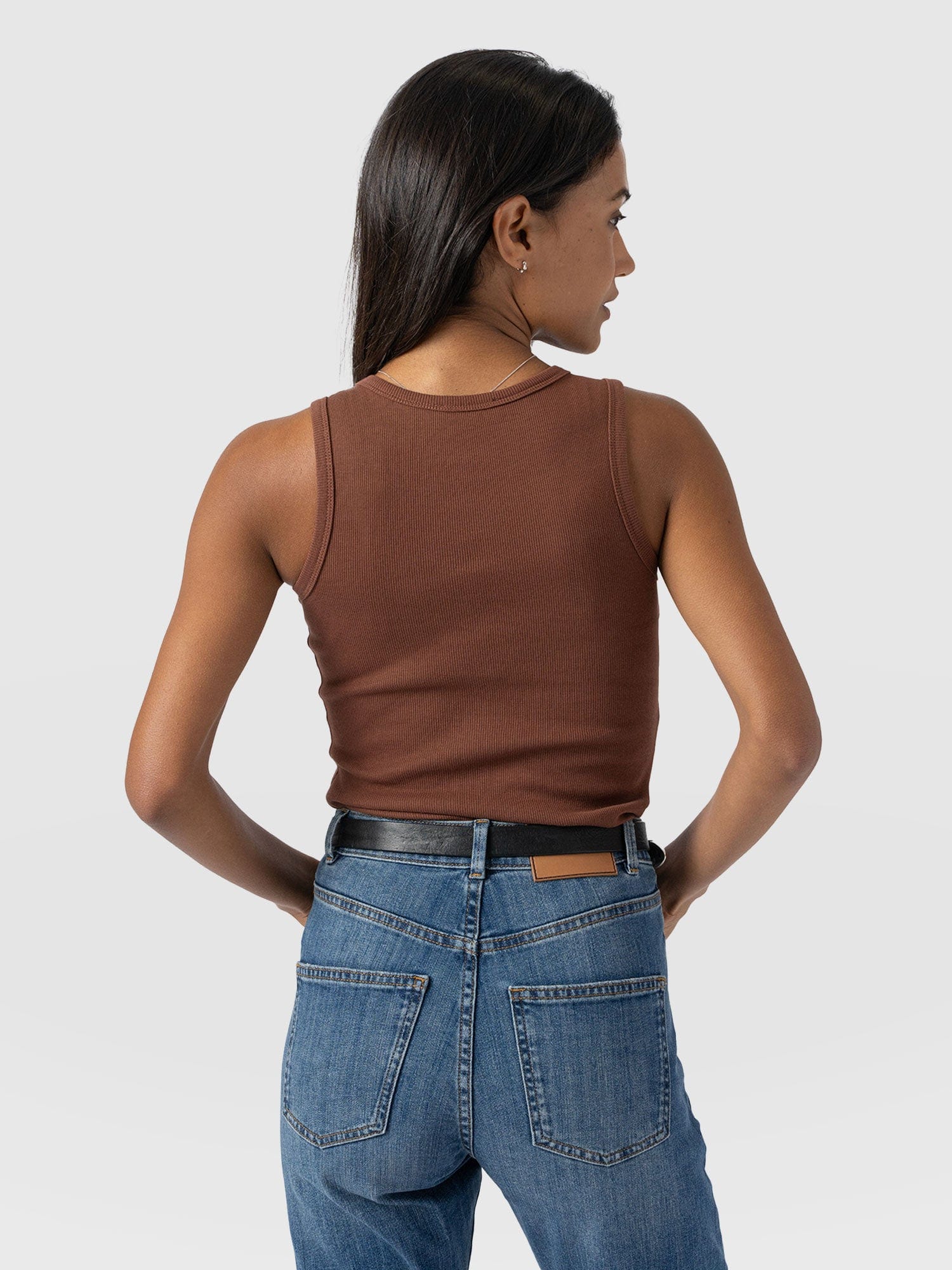 Nova Racer Vest - Russet Brown - Women's Vests | Saint + Sofia® UK