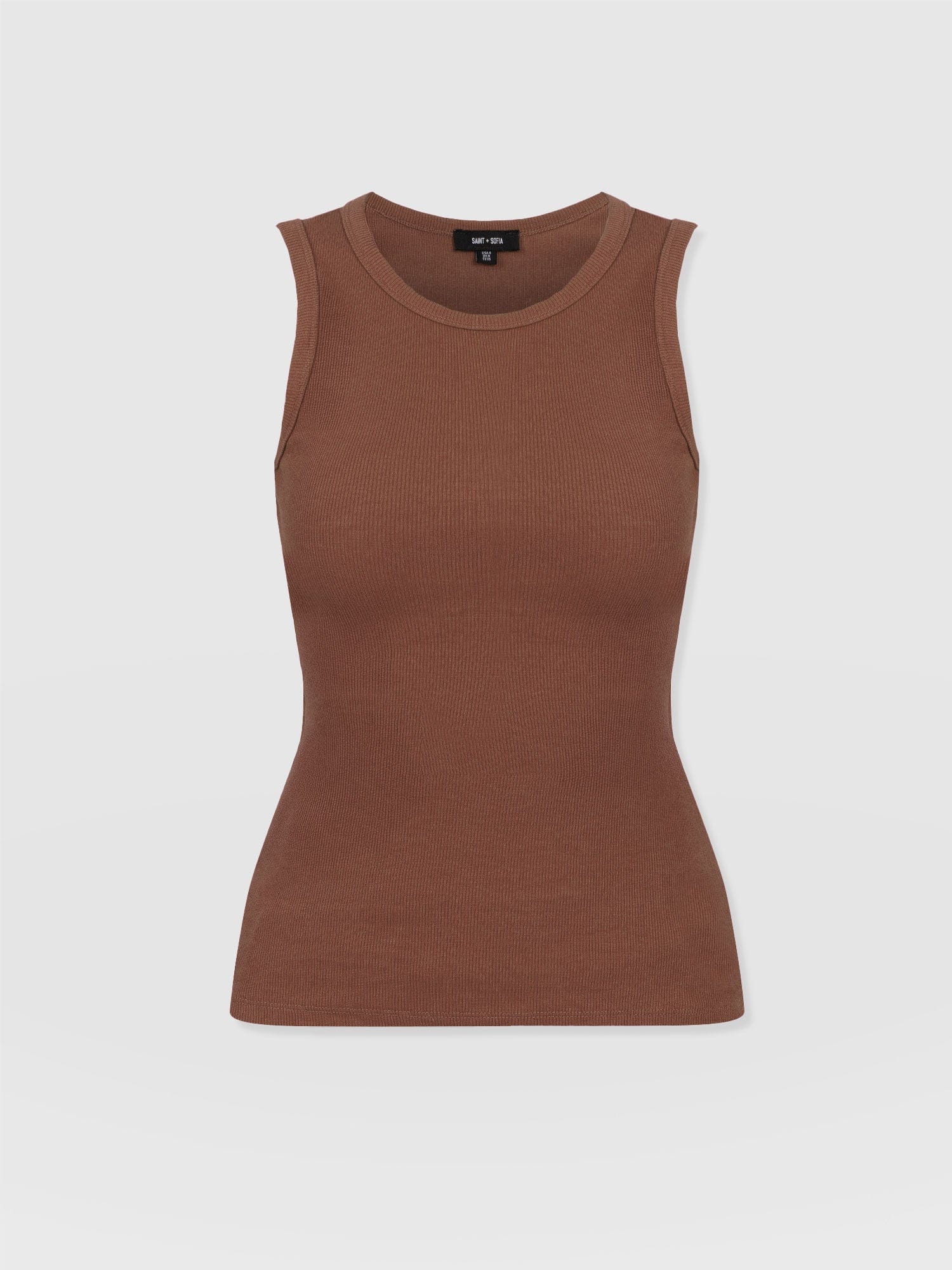 Nova Racer Vest - Russet Brown - Women's Vests | Saint + Sofia® UK