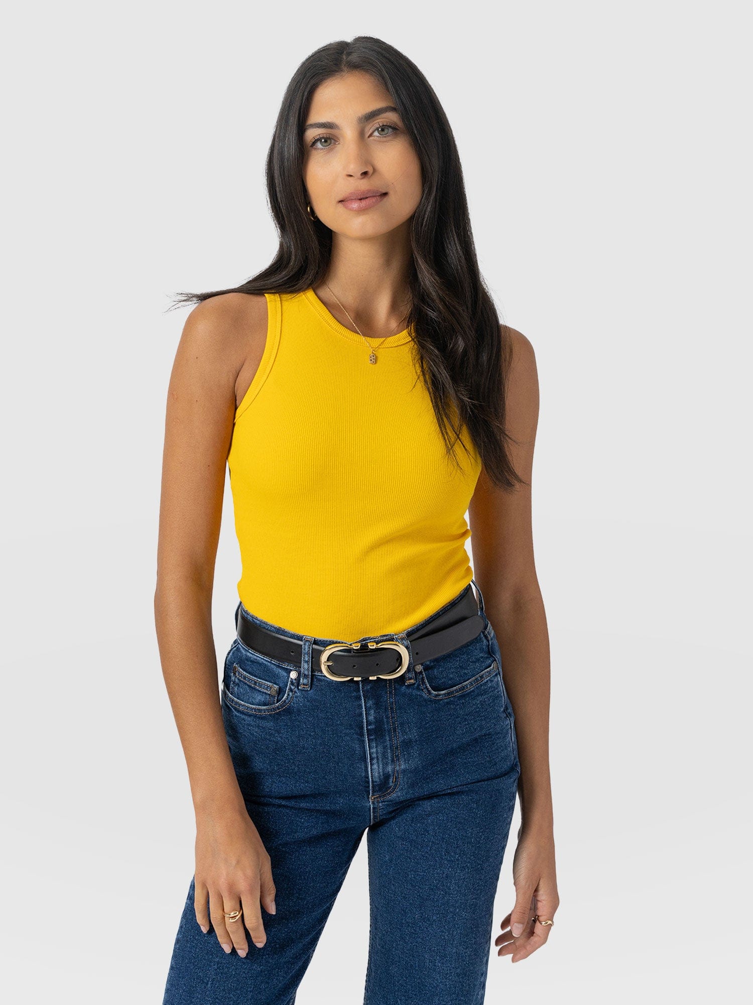Nova Racer Vest - Yellow - Women's T-shirts | Saint + Sofia® UK