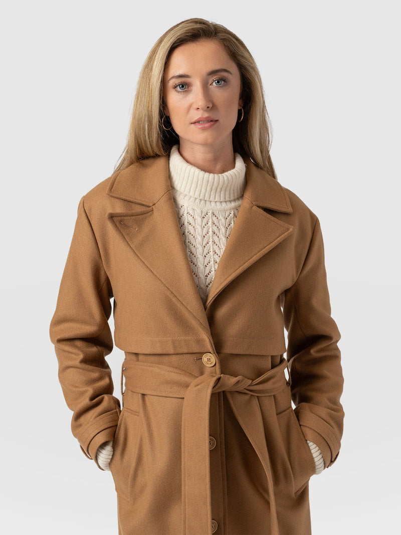 Odette Coat Camel - Women's Wool Coats | Saint + Sofia® UK