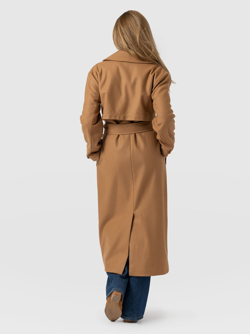 Odette Coat Camel - Women's Wool Coats | Saint + Sofia® UK