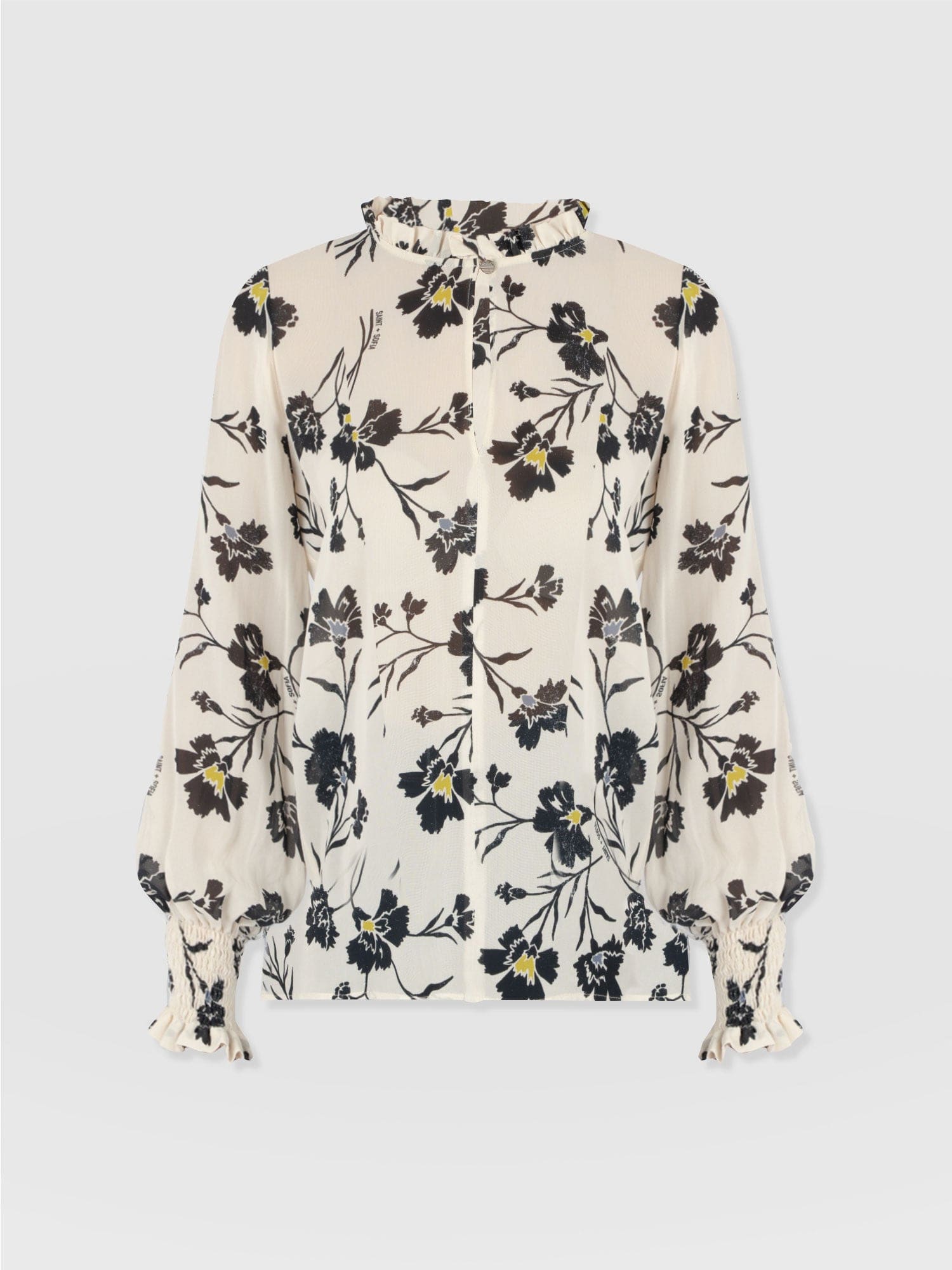 Olivia Blouse - White Spring Floral - Women's Blouses | Saint + Sofia® UK