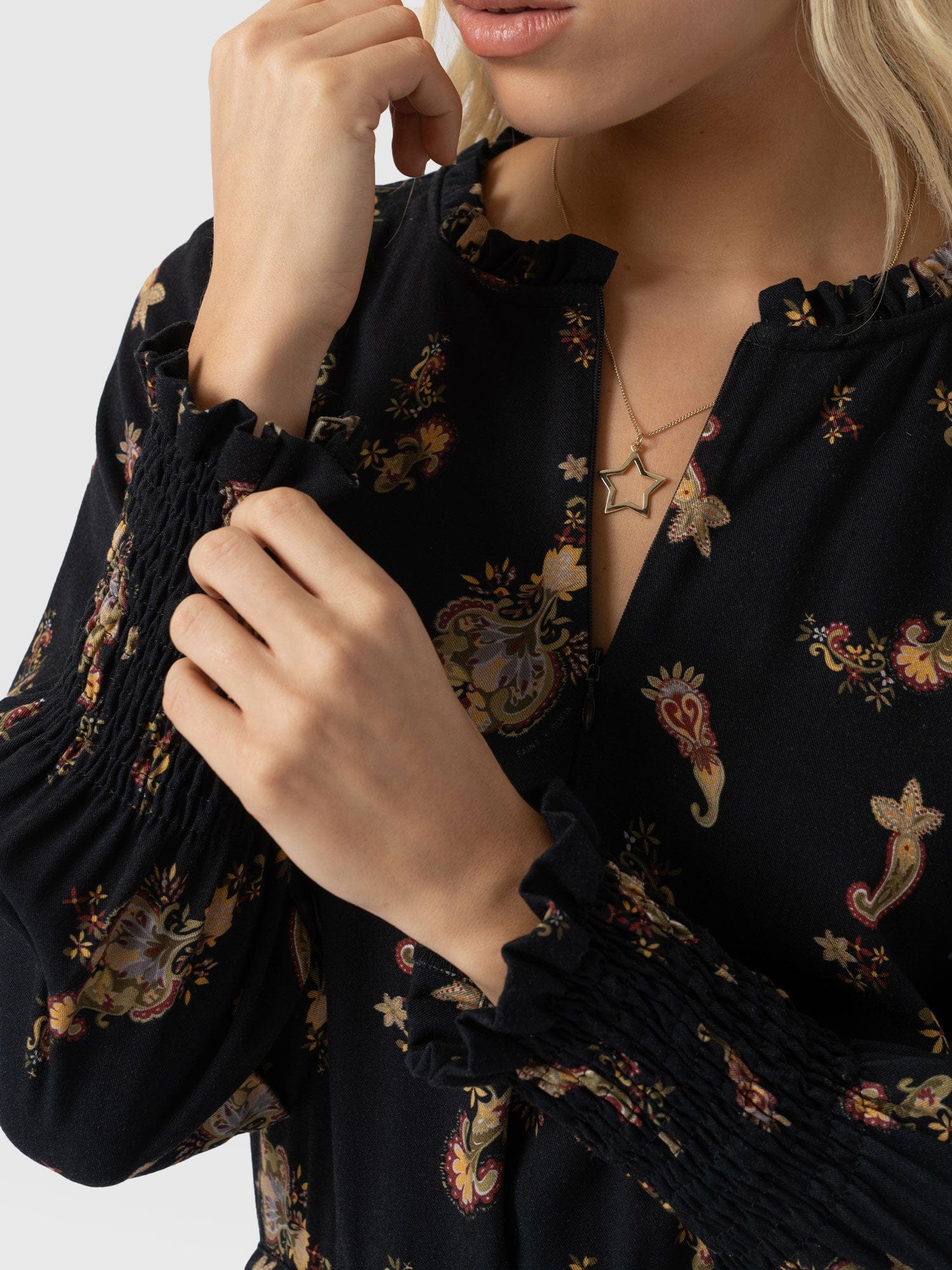 Olivia Zip Up Dress Highland Paisley - Women's Dresses | Saint + Sofia® UK