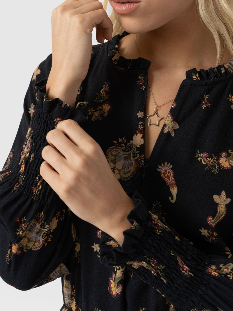 Olivia Zip Up Dress Highland Paisley - Women's Dresses | Saint + Sofia® UK