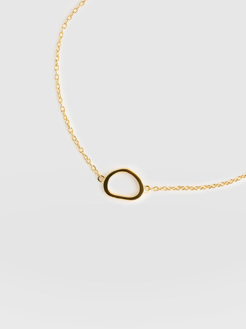 Organic Open Oval Bracelet Gold - Women's Jewellery | Saint + Sofia® UK