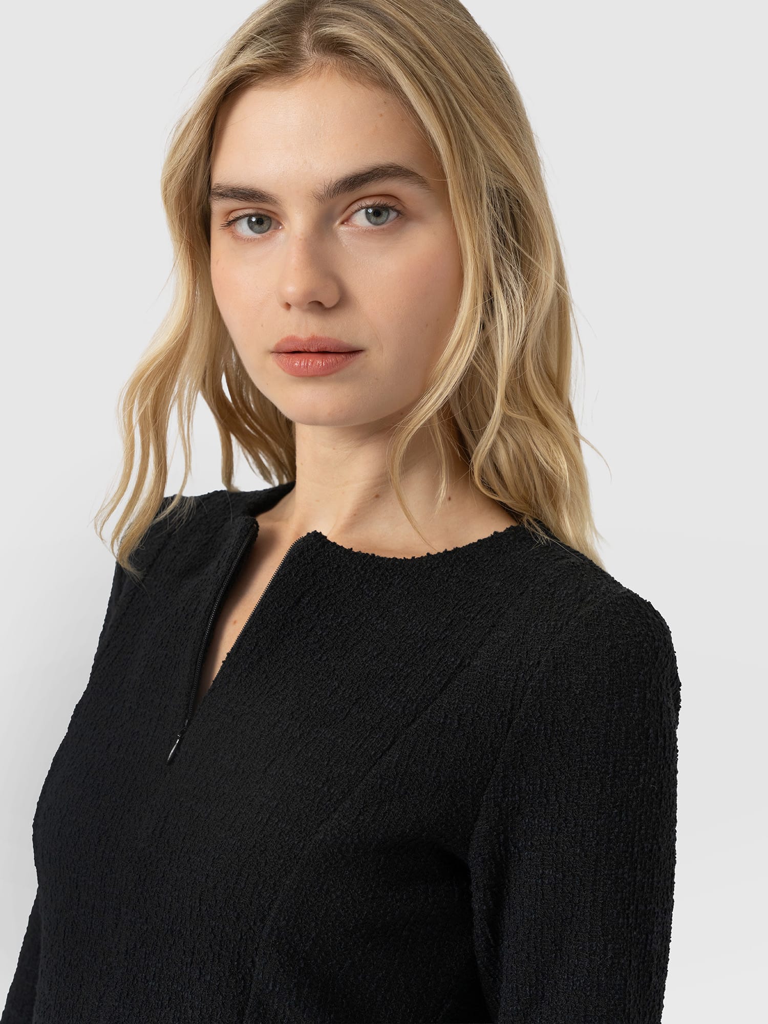 Orla Mini Dress - Black Boucle - Women's Dresses | Saint and Sofia® UK