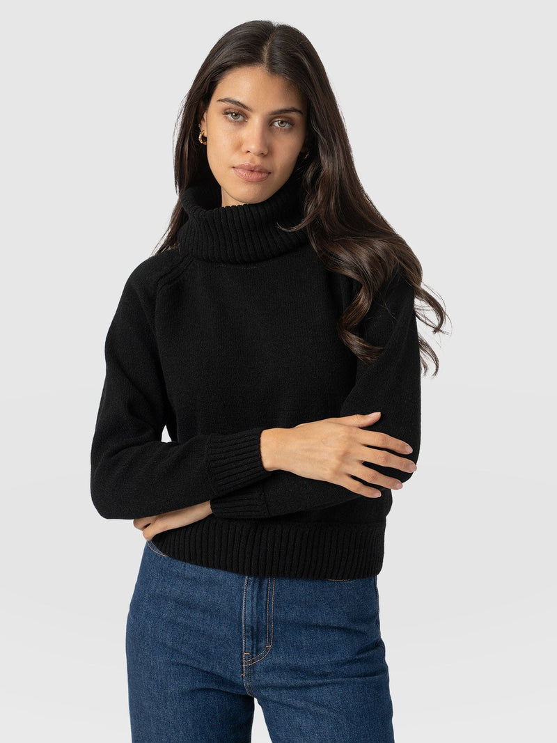 Oxford Cashmere Jumper - Black - Women's Jumpers | Saint + Sofia® UK