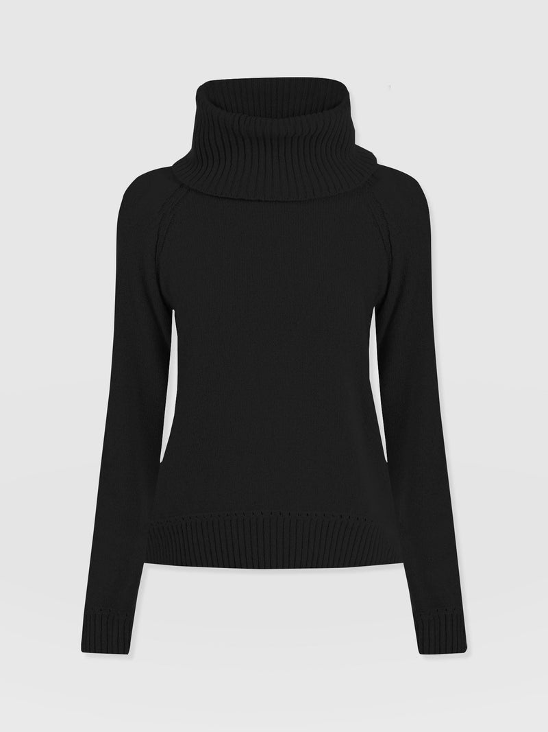 Oxford Cashmere Jumper - Black - Women's Jumpers | Saint + Sofia® UK
