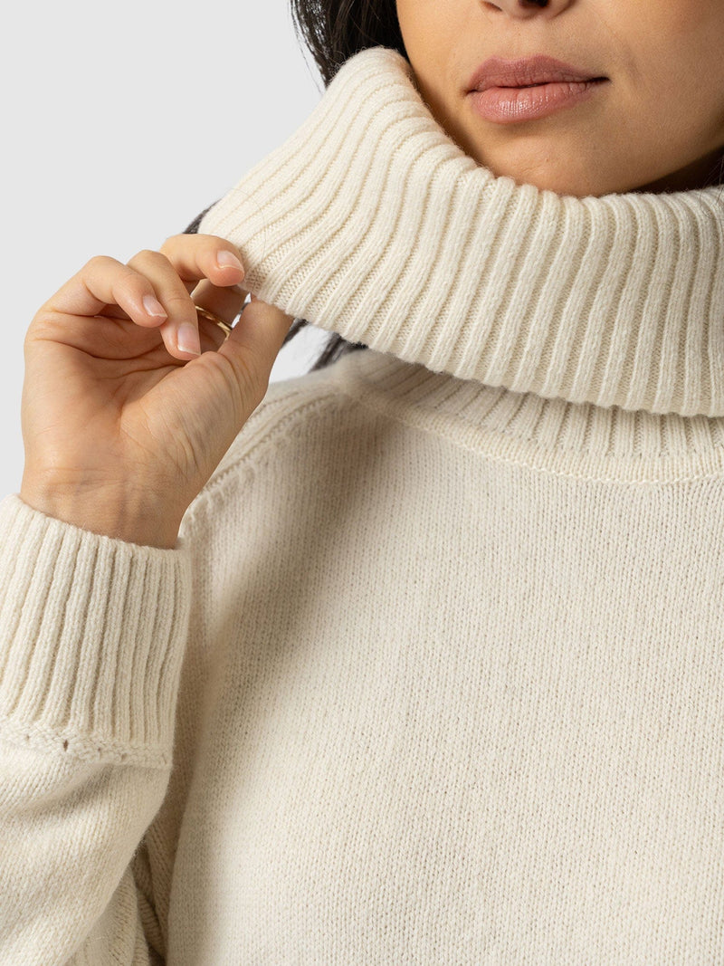 Oxford Cashmere Jumper - Cream - Women's Jumpers | Saint + Sofia® UK