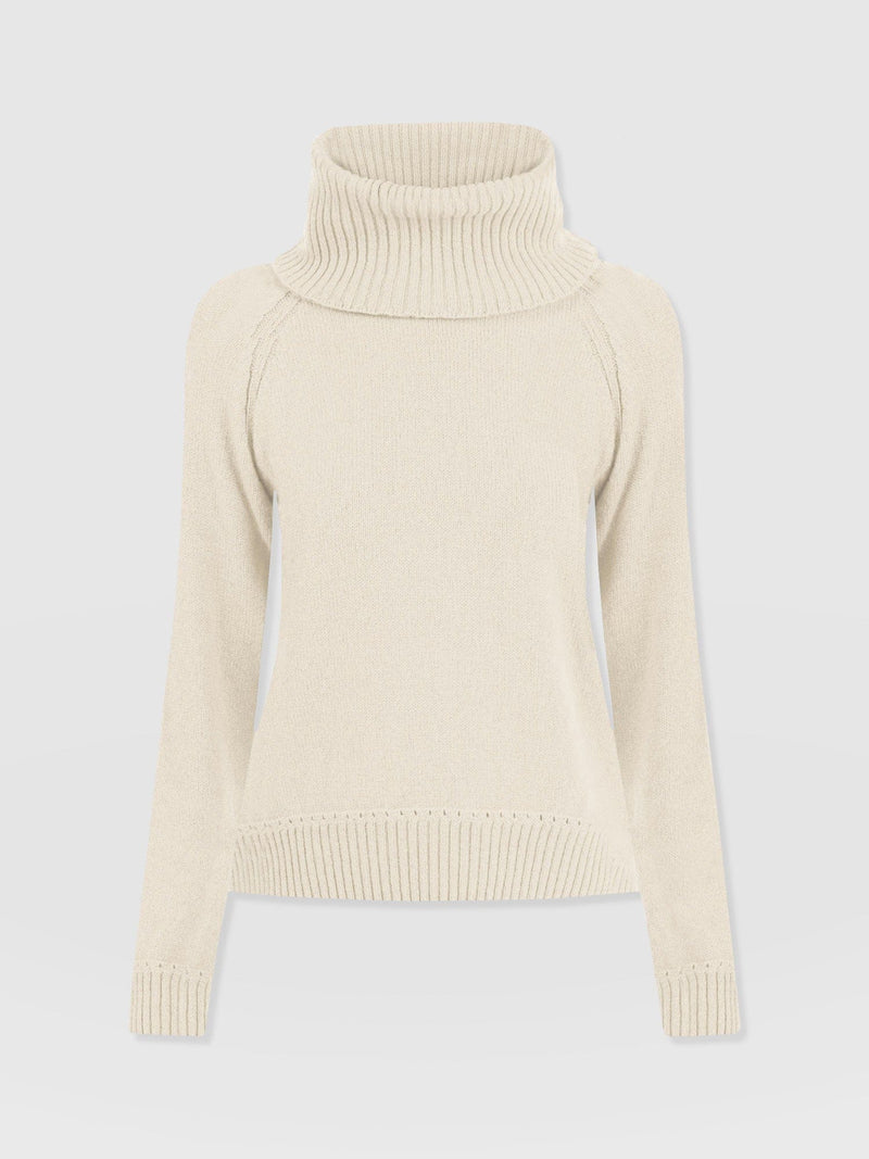 Oxford Cashmere Jumper - Cream - Women's Jumpers | Saint + Sofia® UK