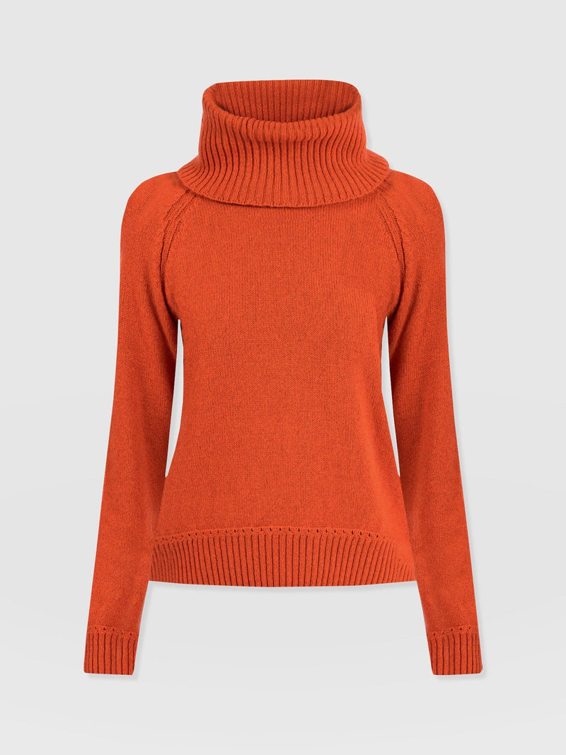 Oxford Cashmere Jumper - Orange - Women's Jumpers | Saint + Sofia® UK