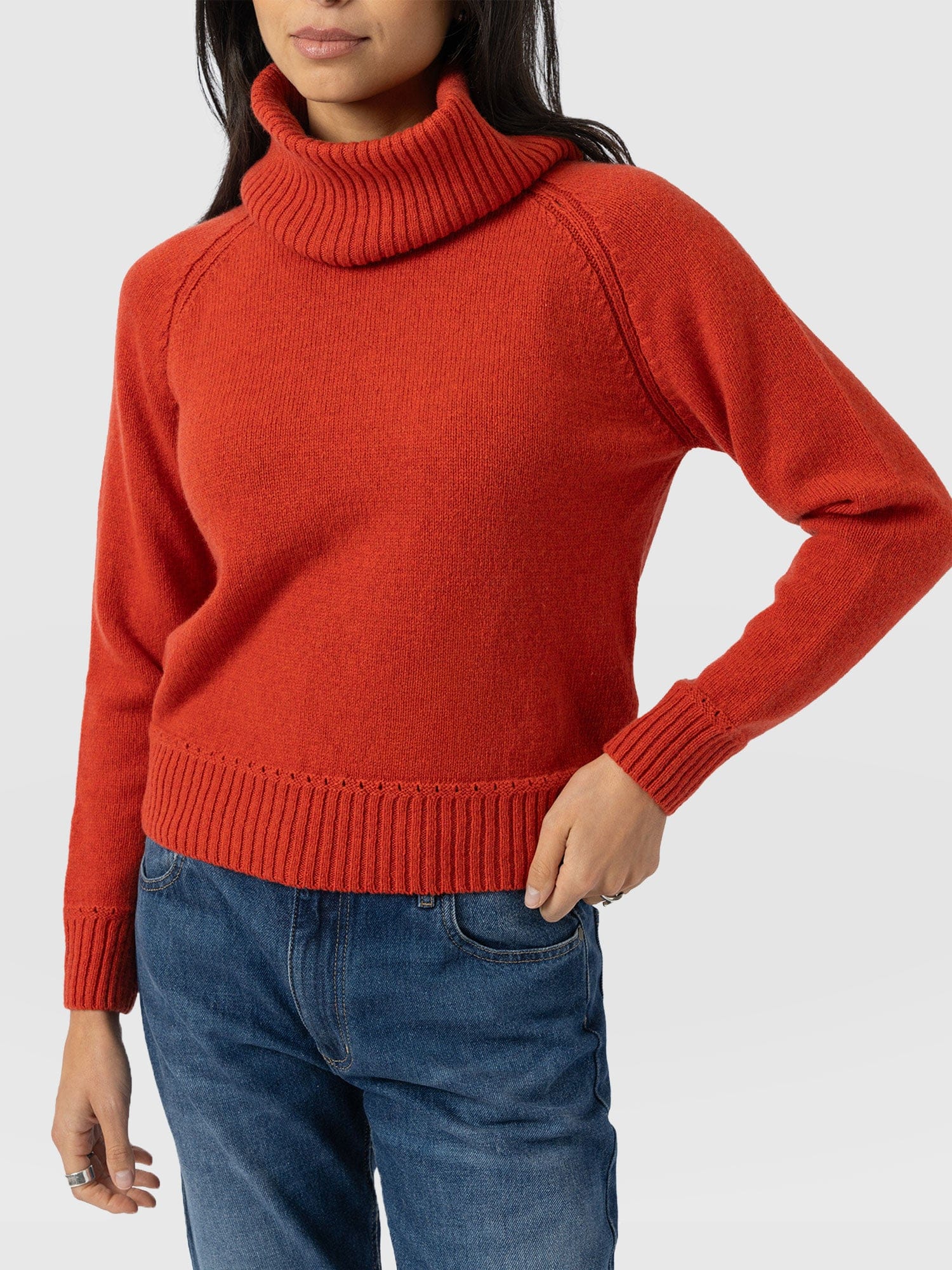 Oxford Cashmere Jumper - Orange - Women's Jumpers | Saint + Sofia® UK