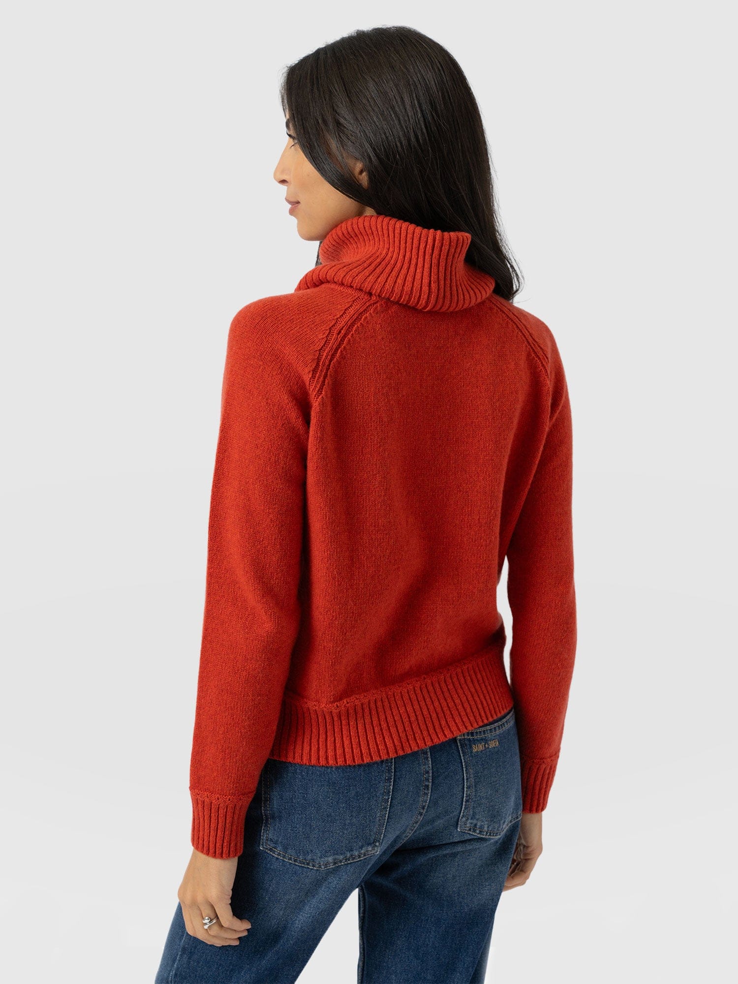 Oxford Cashmere Jumper - Orange - Women's Jumpers | Saint + Sofia® UK