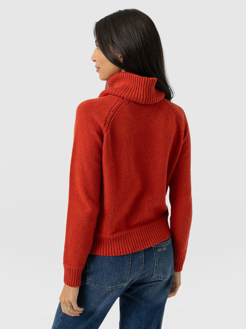 Oxford Cashmere Jumper - Orange - Women's Jumpers | Saint + Sofia® UK