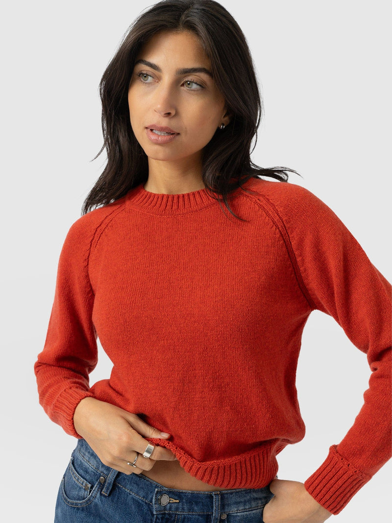 Oxford Cashmere Jumper - Orange - Women's Jumpers | Saint + Sofia® UK