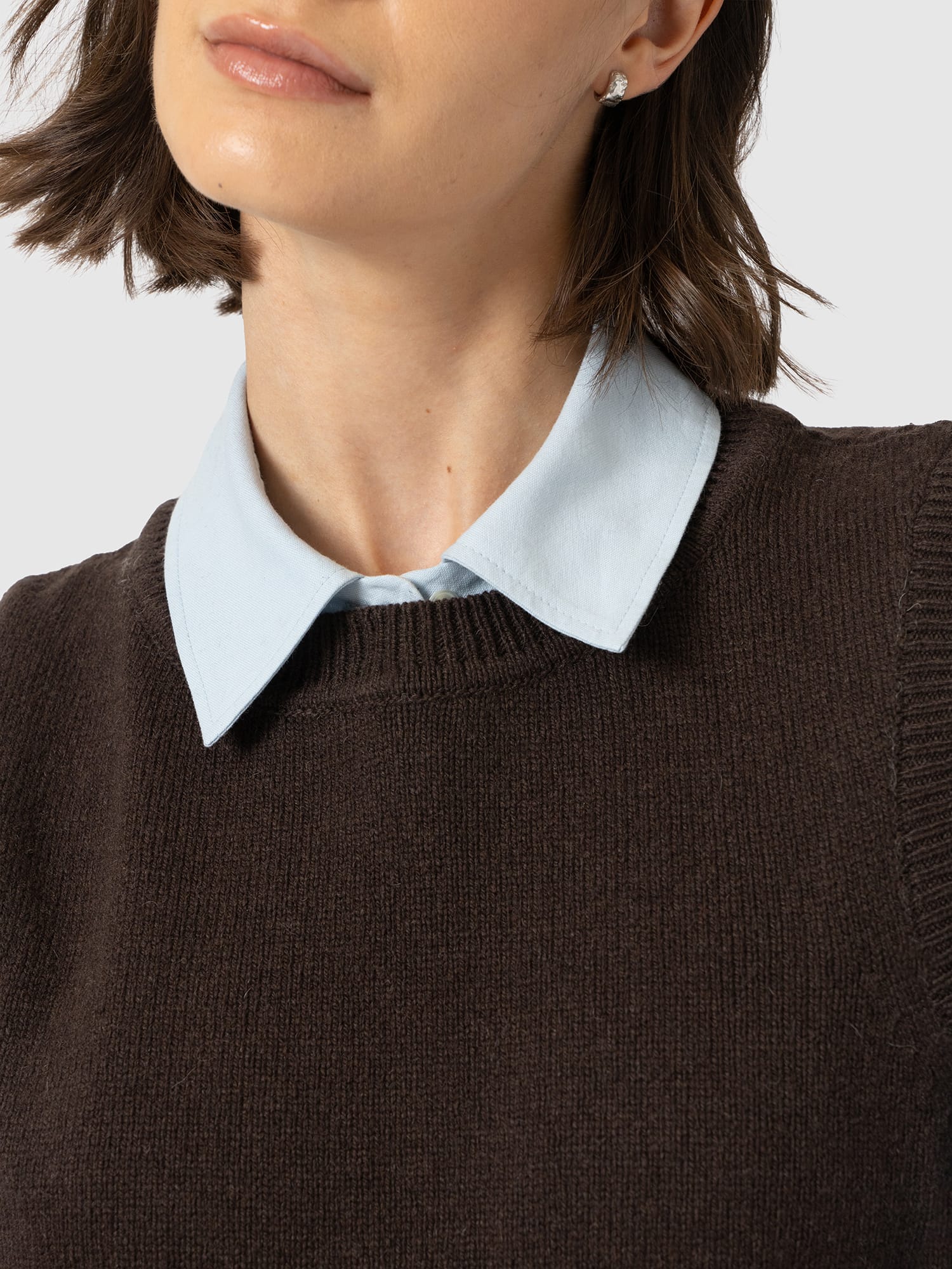 Oxford Cashmere Sleeveless Knit - Brown