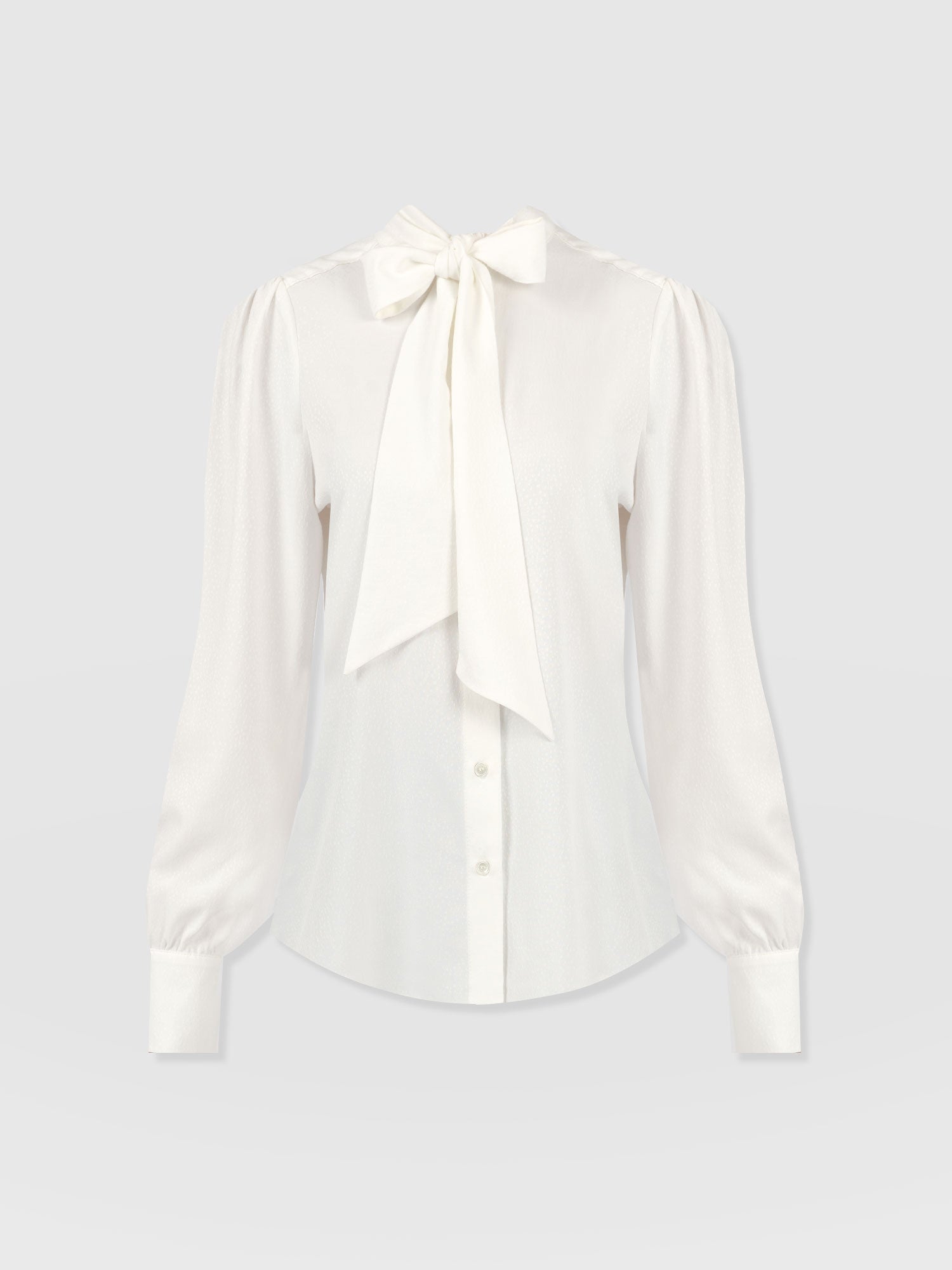 Paxton Pussybow Blouse Cream - Women's Blouses | Saint + Sofia® UK