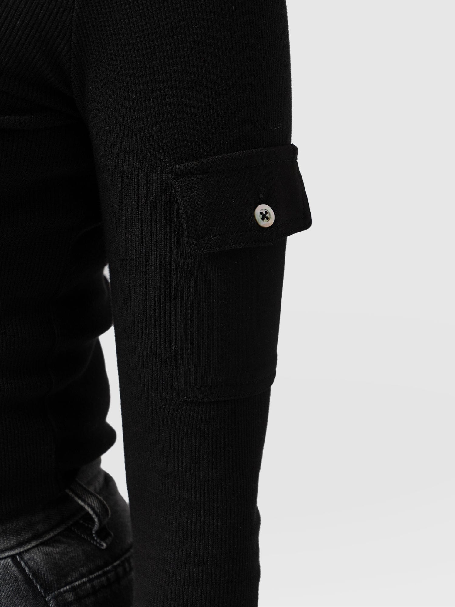 Pocket Roll Neck Black - Women's Jumpers | Saint + Sofia® UK