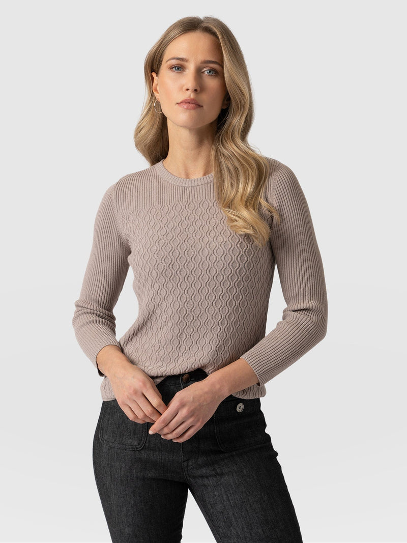 Primrose Knit Jumper Malt - Women's Vests | Saint + Sofia® UK