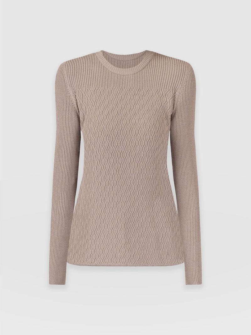 Primrose Knit Jumper Malt - Women's Vests | Saint + Sofia® UK