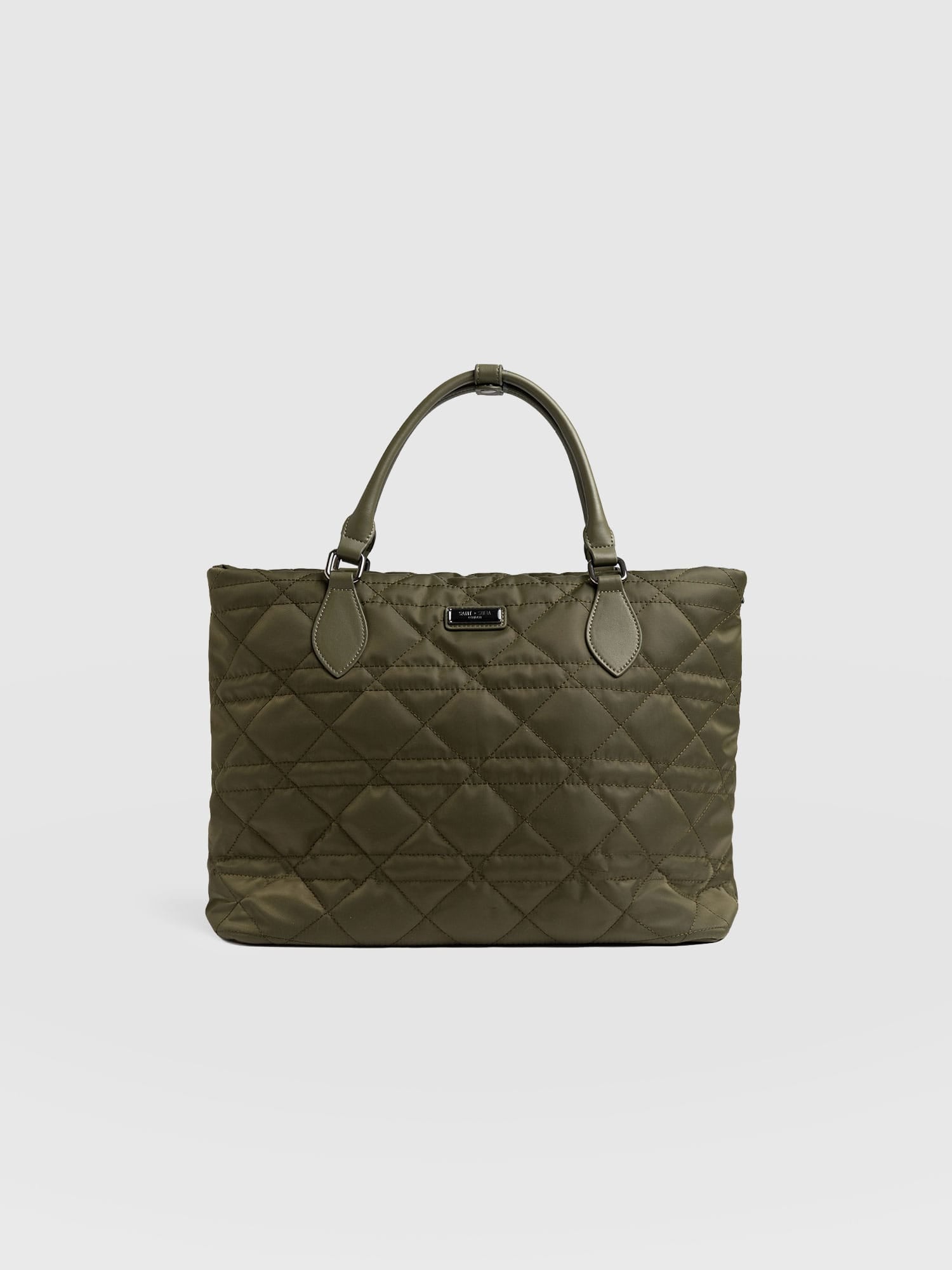 Quilted Selene Shopper Bag - Khaki