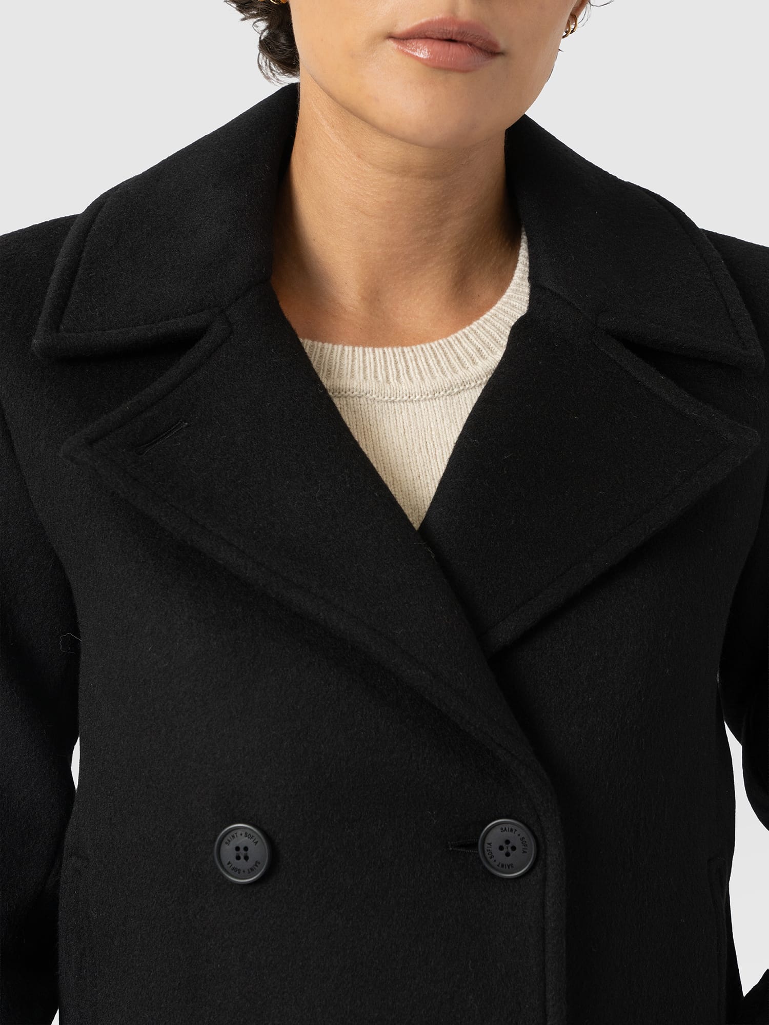 Quinn Pea Coat - Black