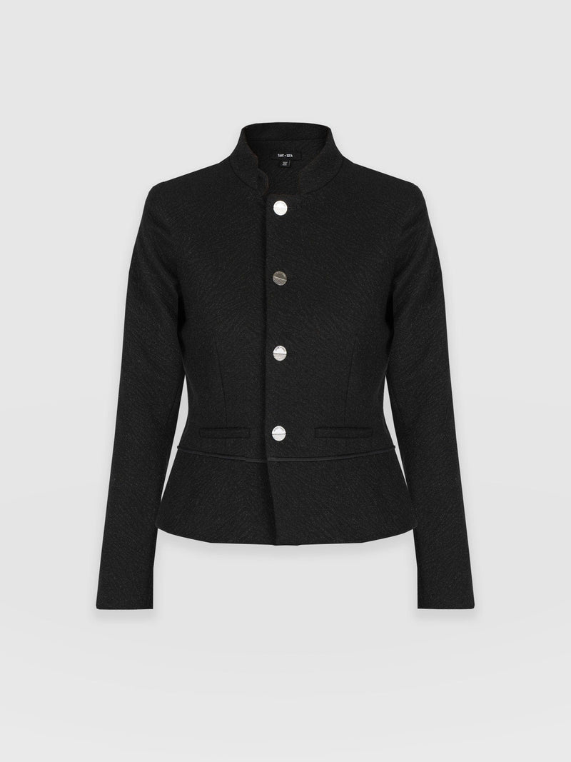 Ramone Jacket Zebra Jacquard - Women's Jackets | Saint + Sofia® UK