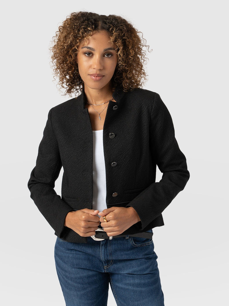 Ramone Jacket Zebra Jacquard - Women's Jackets | Saint + Sofia® UK