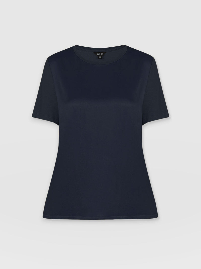 Rayner Contrast Tee - Navy