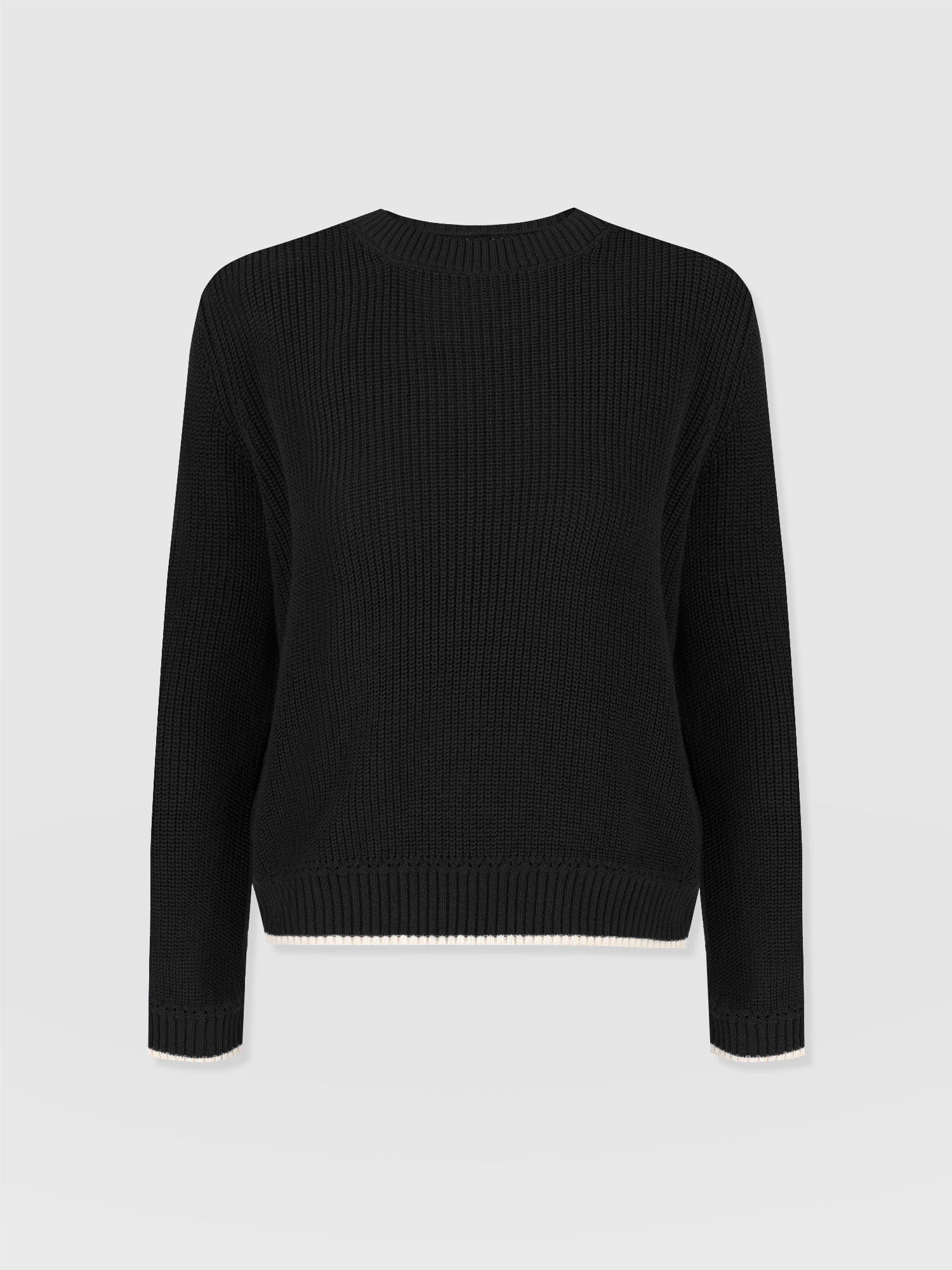 Remy Crop Jumper Black - Women's Jumpers | Saint + Sofia® UK