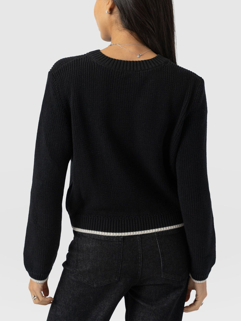 Remy Crop Jumper Black - Women's Jumpers | Saint + Sofia® UK