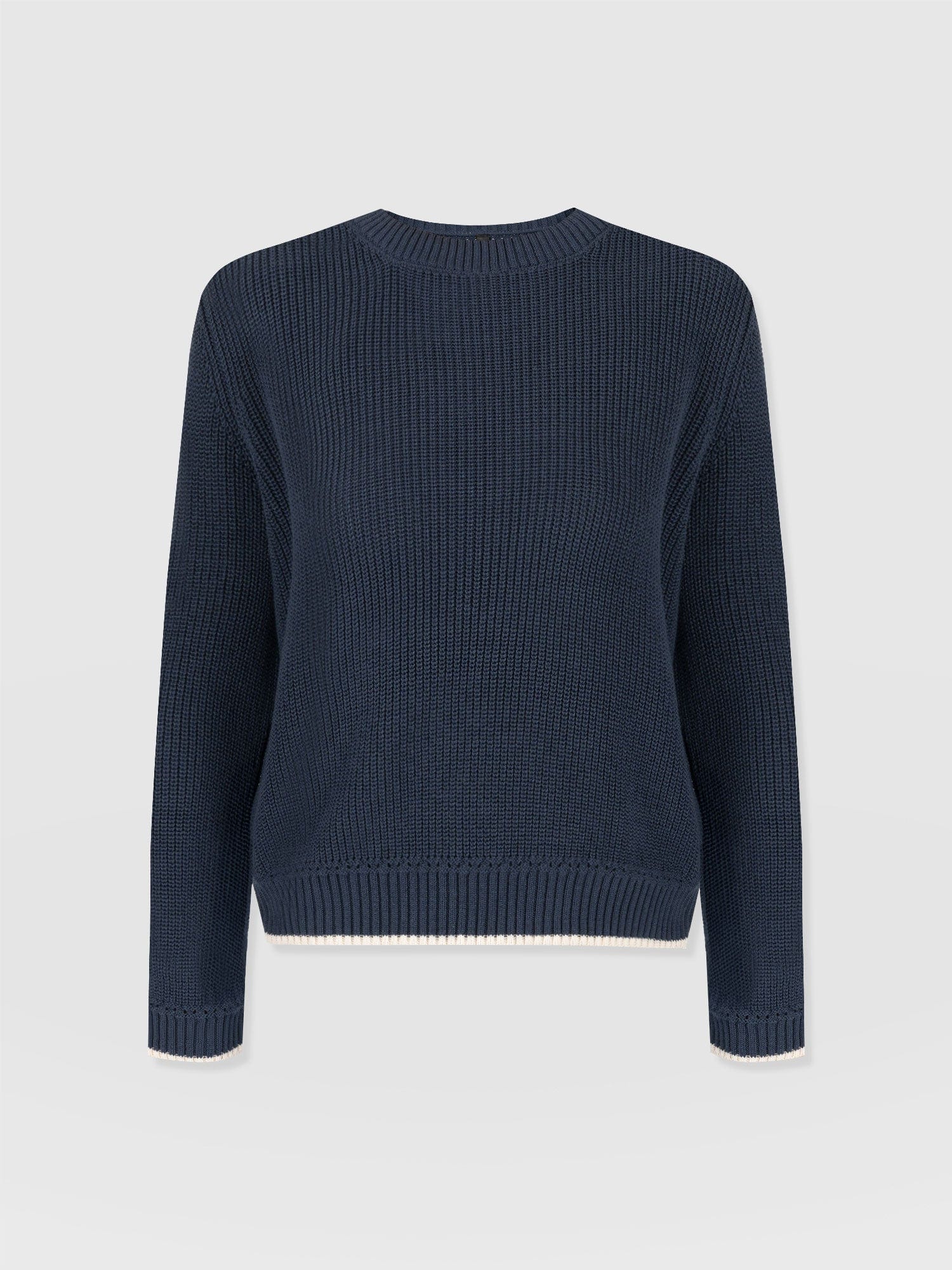 Remy Crop Jumper Navy - Women's Jumpers | Saint + Sofia® UK