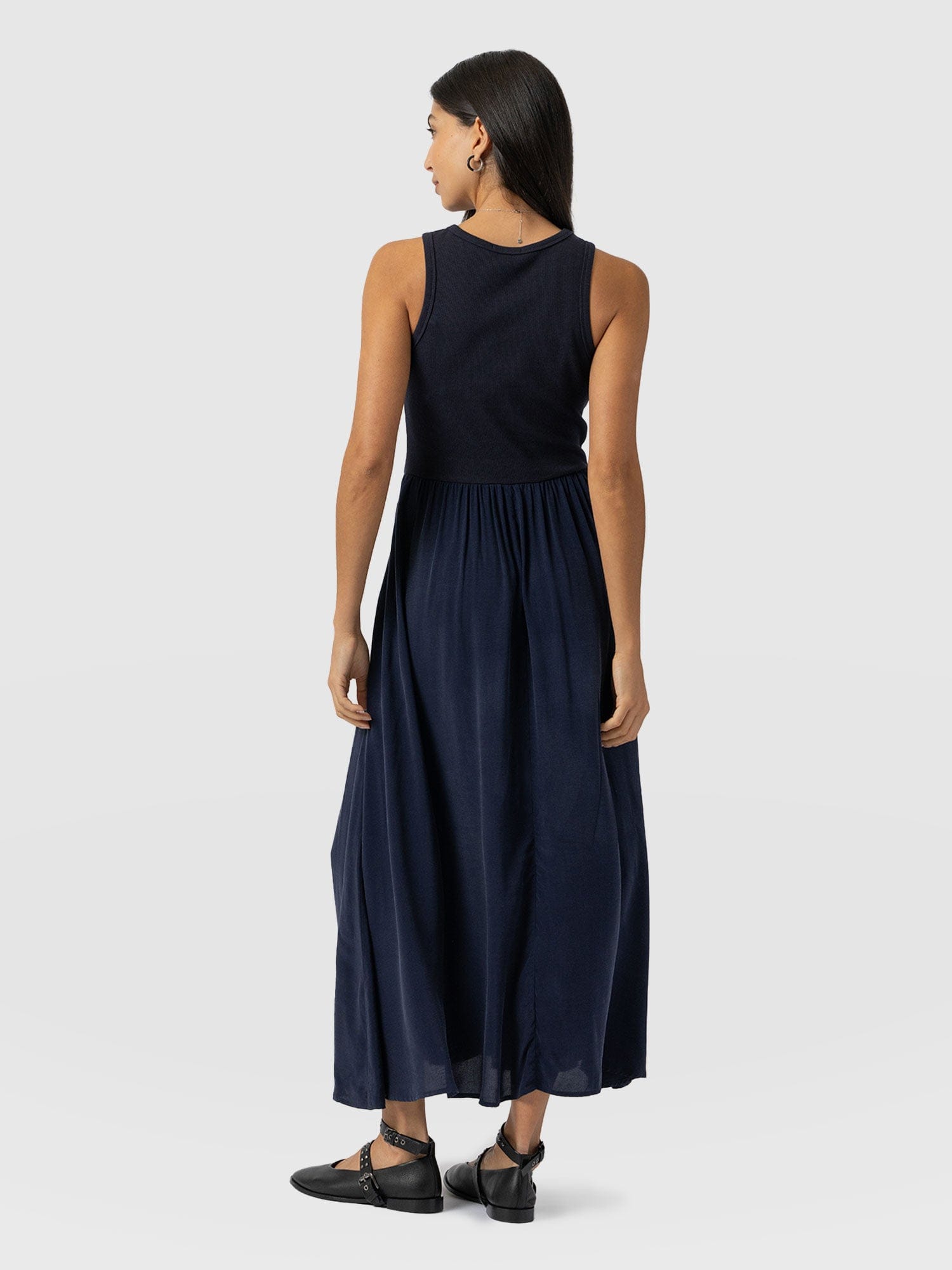 Renee Contrast Dress Navy - Women's Dresses | Saint + Sofia® UK