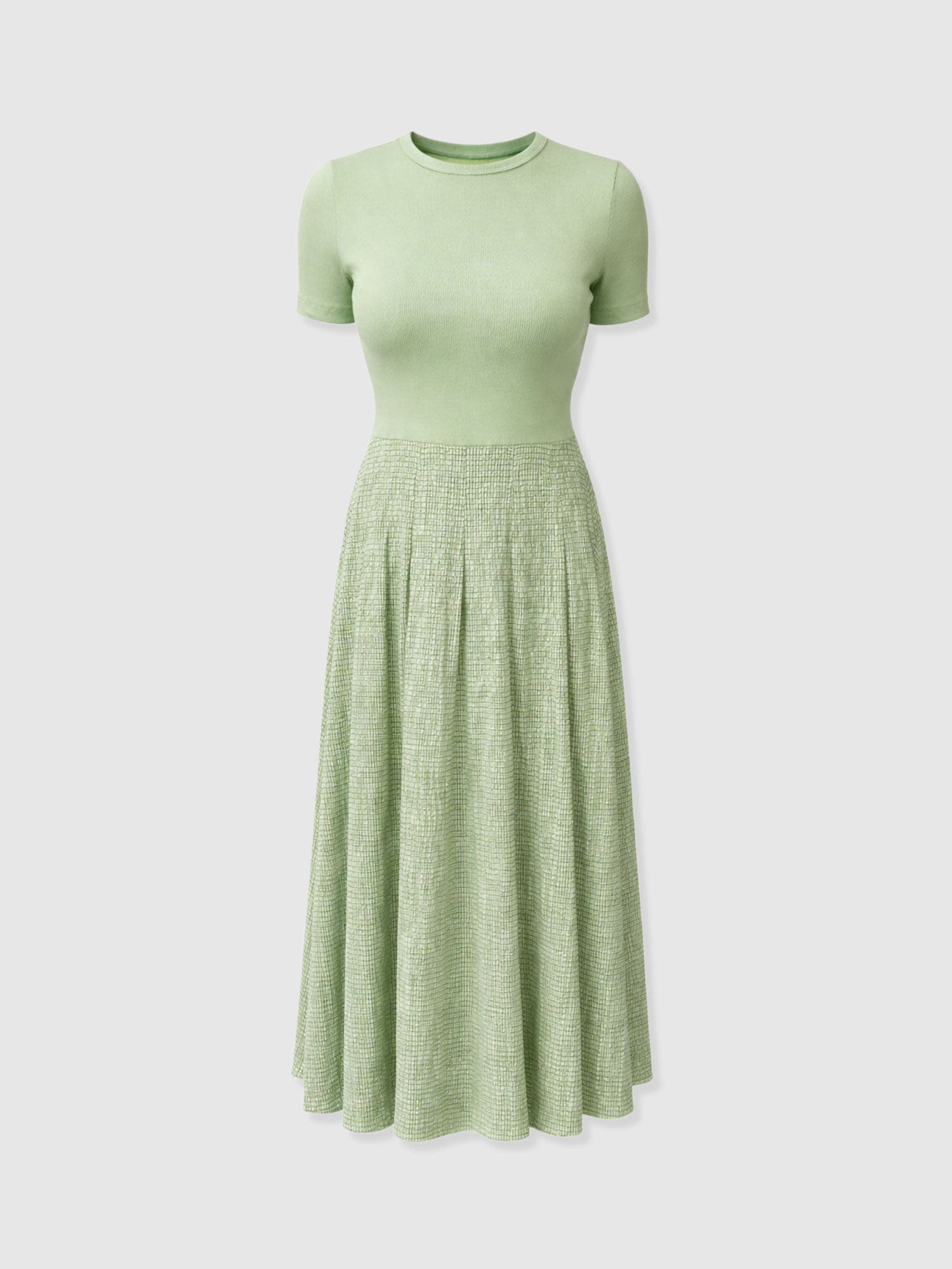 Renee Contrast Short Sleeve Dress - Mint Gingham - Women's Dresses | Saint + Sofia® UK
