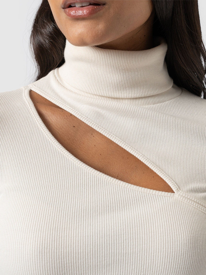 Reveal Roll Neck Cream - Women's Sweaters | Saint + Sofia® UK