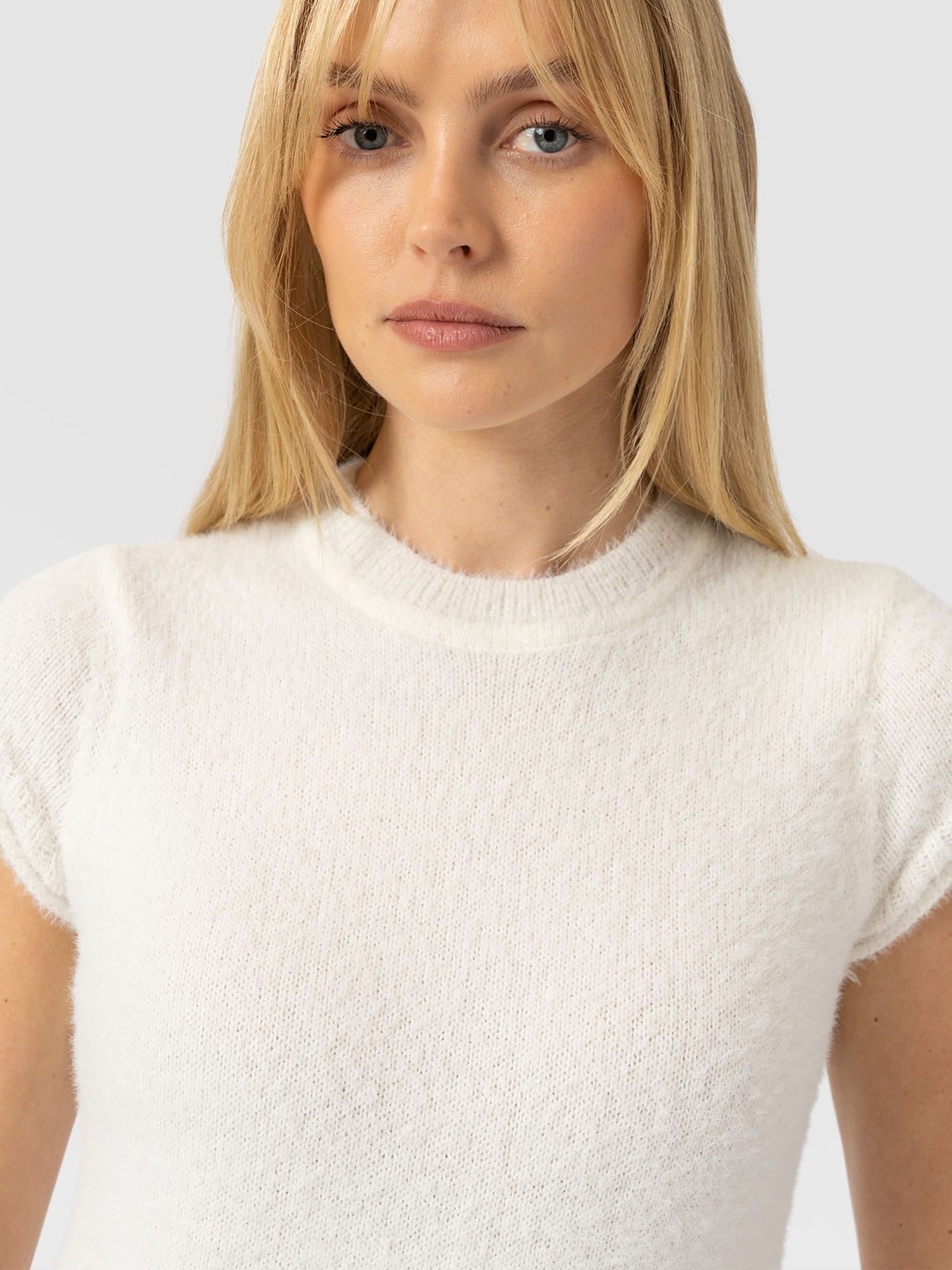 Rosalie Baby Tee - Cream - Women's Jumpers | Saint and Sofia® UK