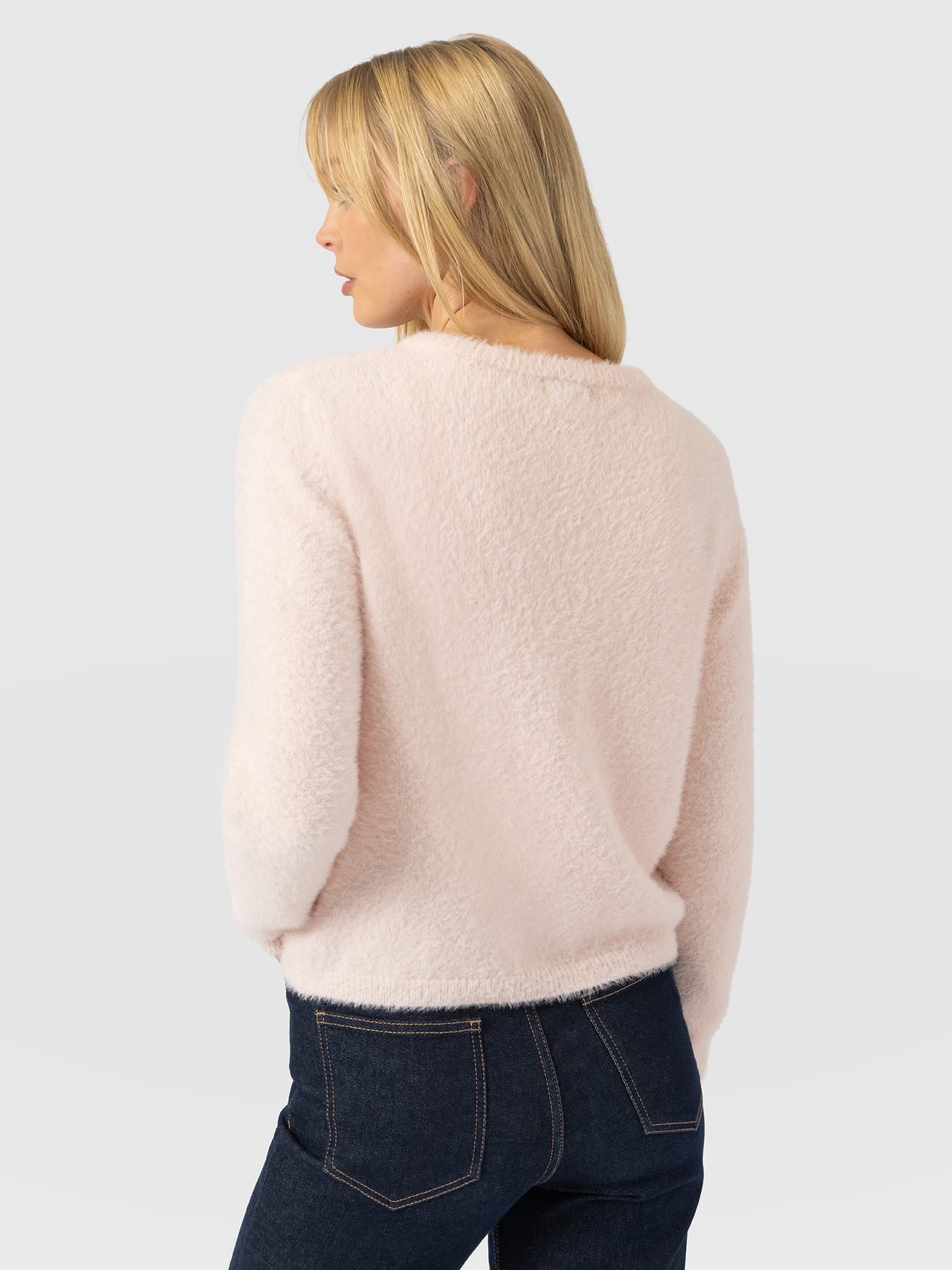 Rosalie Cardigan - Pale Pink - Women's Jumpers | Saint and Sofia® UK