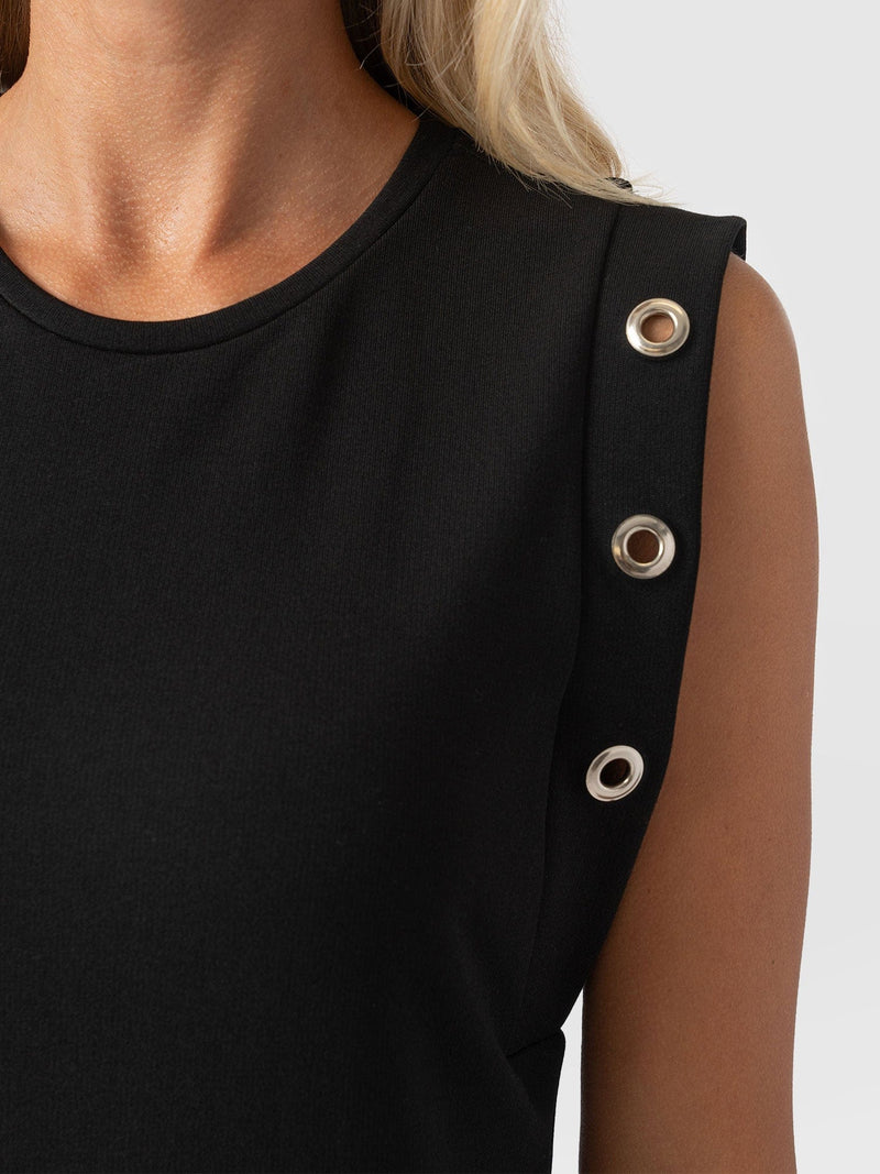 Rowan Dress Black Eyelet - Women's Dresses | Saint + Sofia® UK