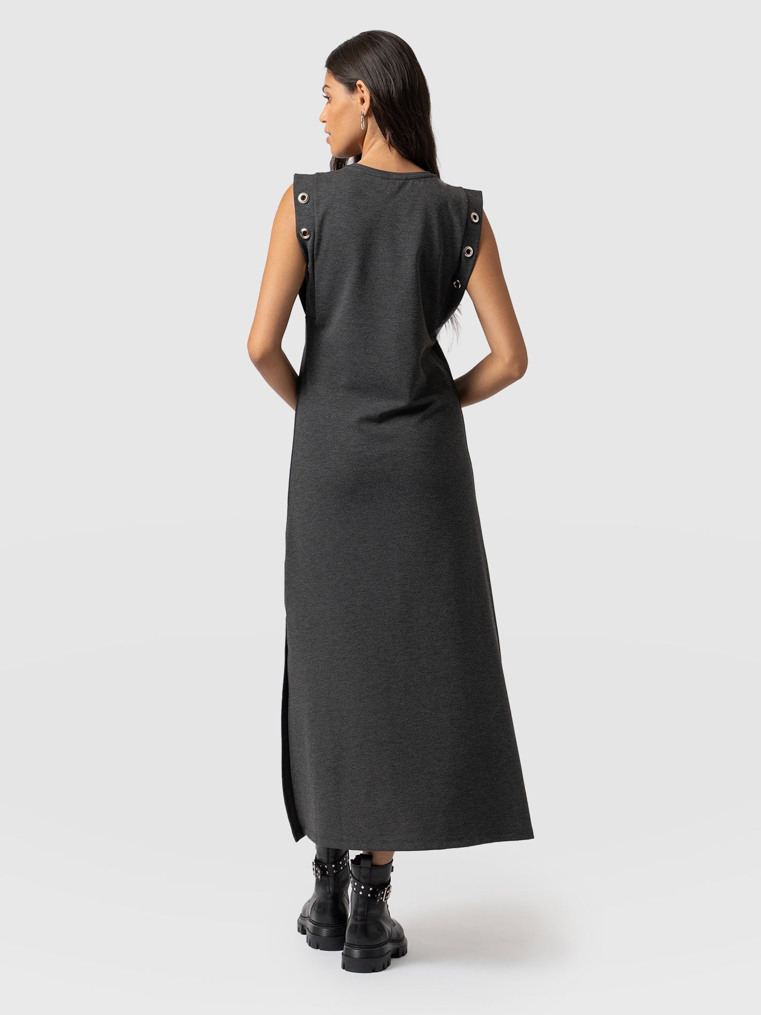 Rowan Dress Charcoal Eyelet - Women's Dresses | Saint + Sofia® UK