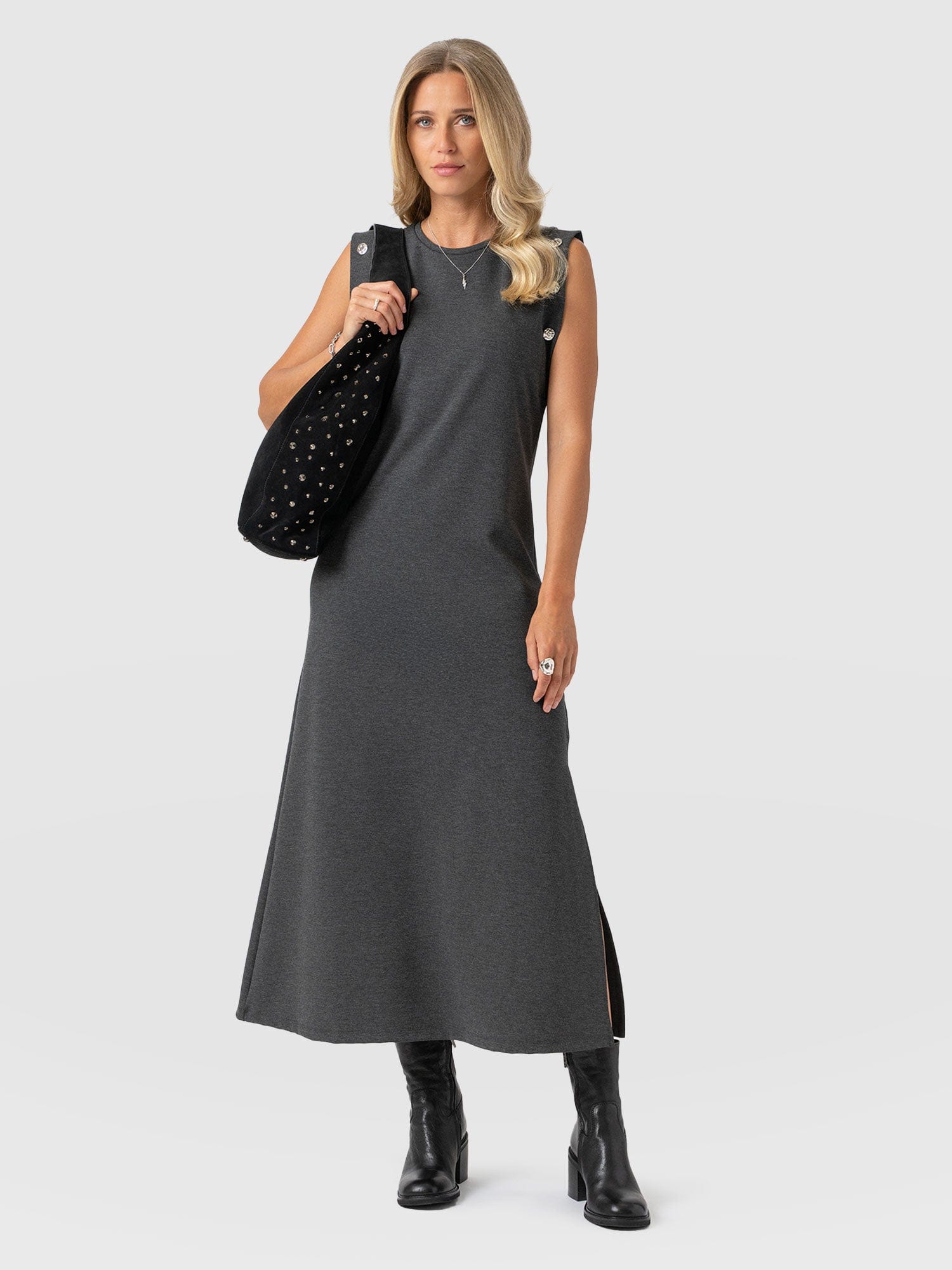 Rowan Dress - Charcoal - Molten - Women's Dresses | Saint + Sofia® UK