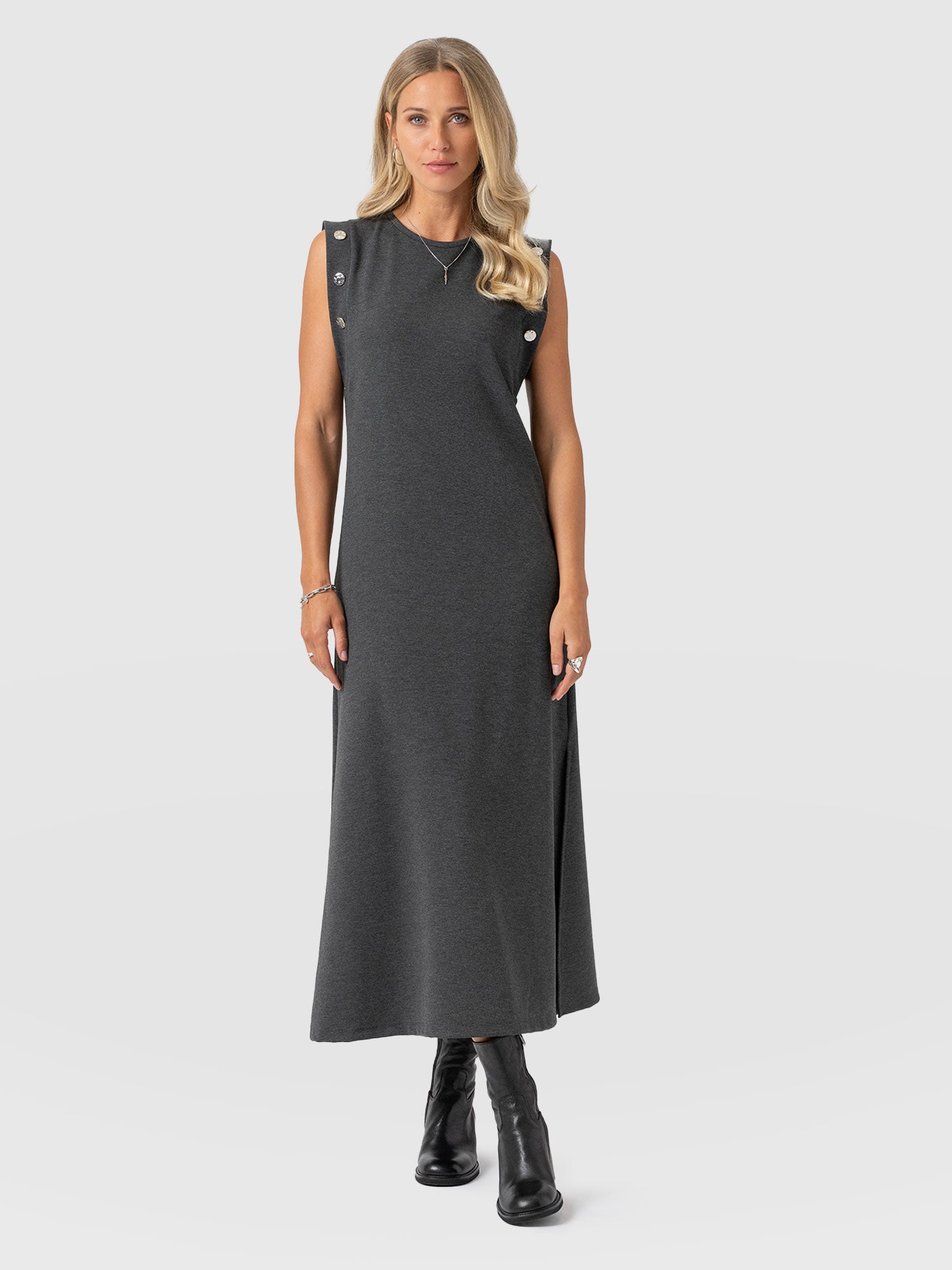 Rowan Dress - Charcoal - Molten - Women's Dresses | Saint + Sofia® UK