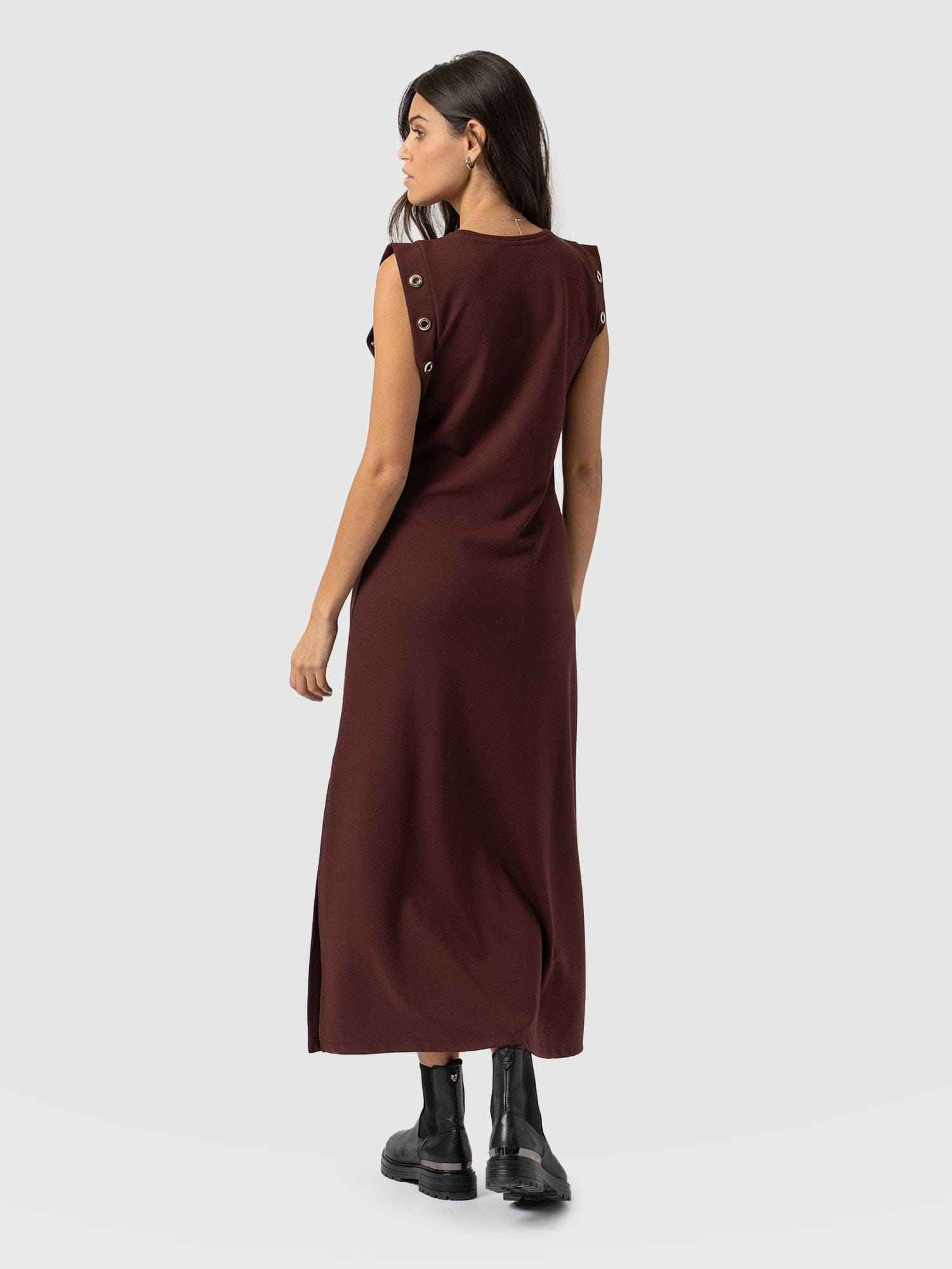 Rowan Dress Maroon - Women's Dresses | Saint + Sofia® UK