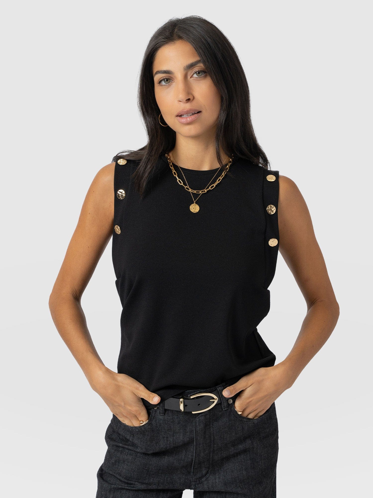 Rowan Tee - Black - Molten - Women's T-shirts | Saint + Sofia? UK