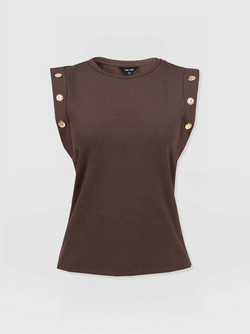 Rowan Tee - Brown - Molten - Women's T-shirts | Saint + Sofia? UK