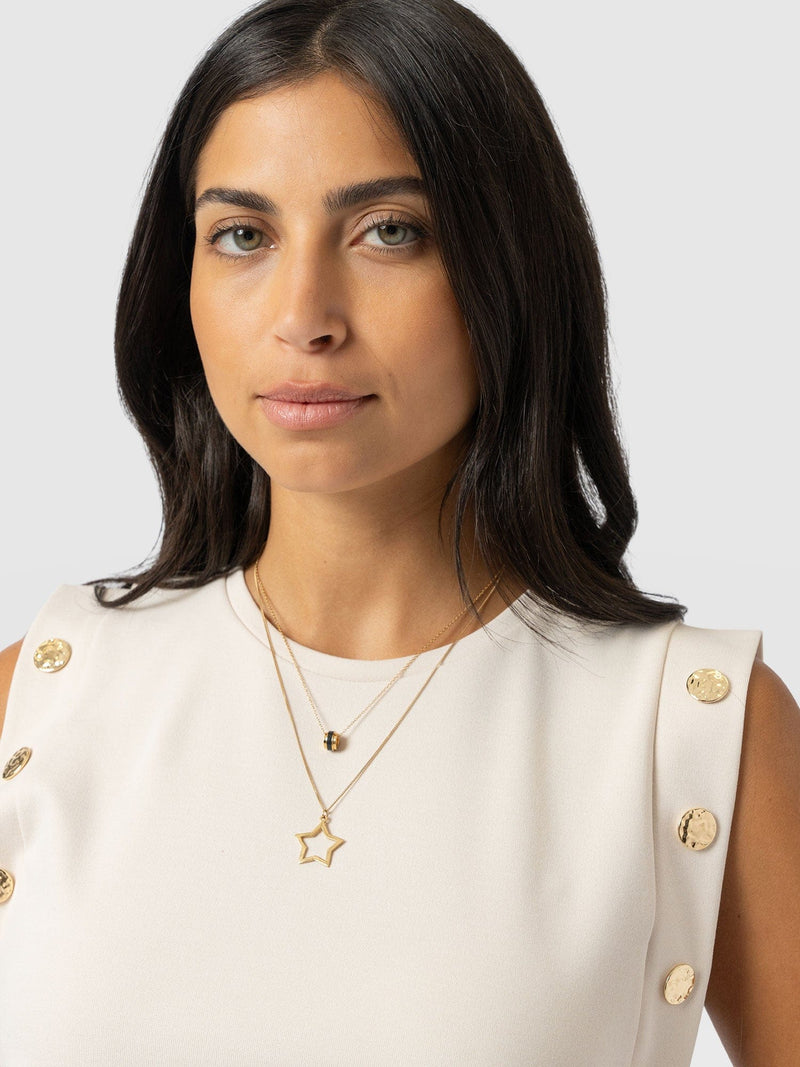 Rowan Tee - Cream - Molten - Women's T-shirts | Saint + Sofia® UK