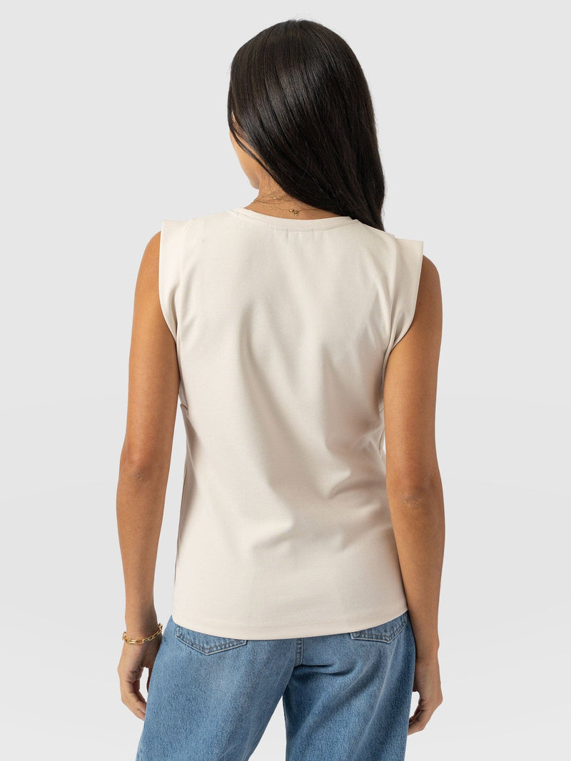 Rowan Tee - Cream - Molten - Women's T-shirts | Saint + Sofia® UK
