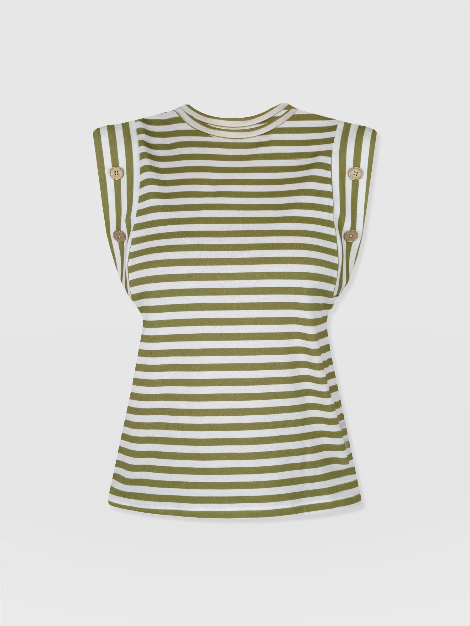 Rowan Tee - Green Stripe - Women's T-Shirts | Saint + Sofia® UK