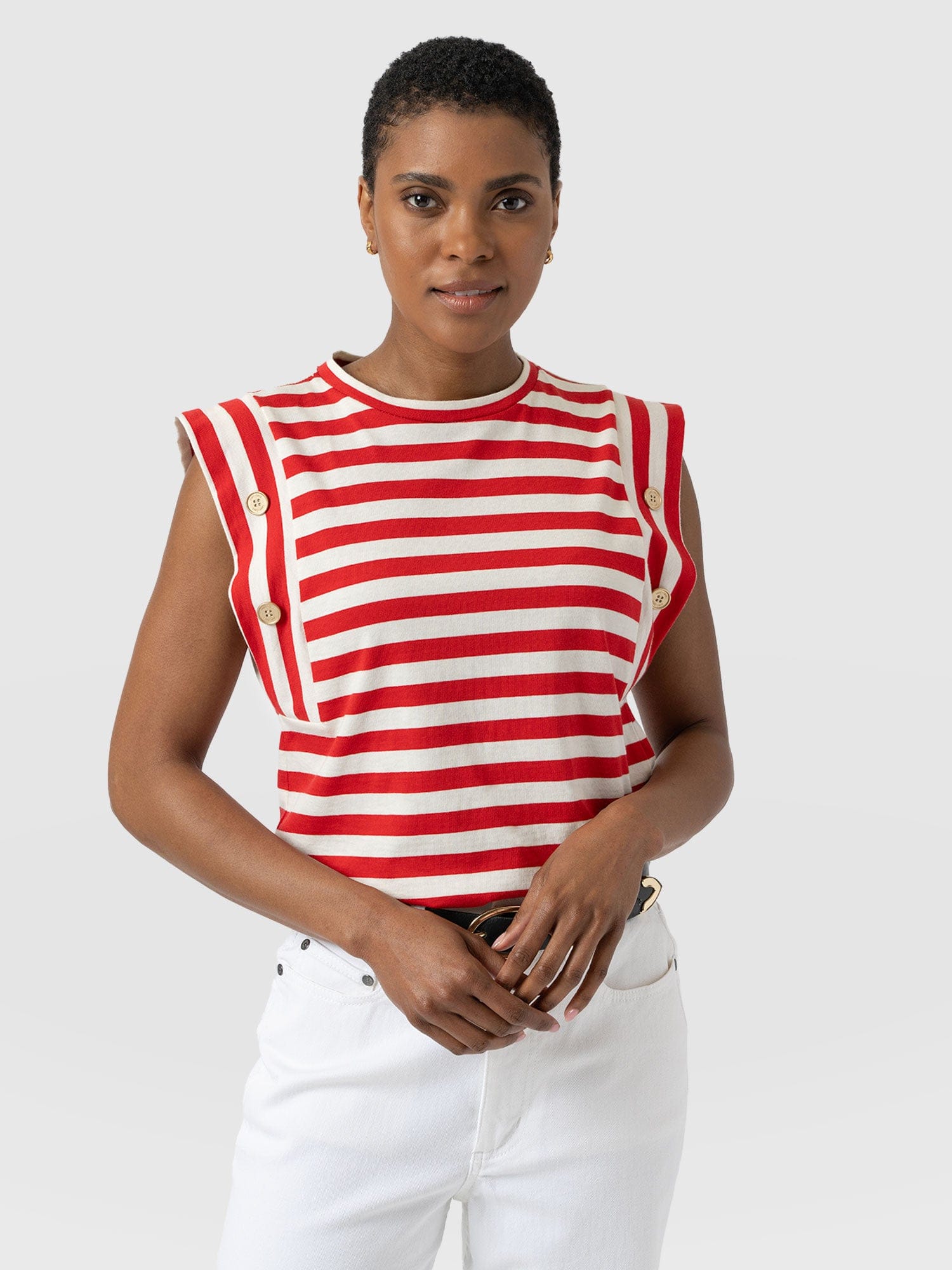 Red Stripe Fusion Tee